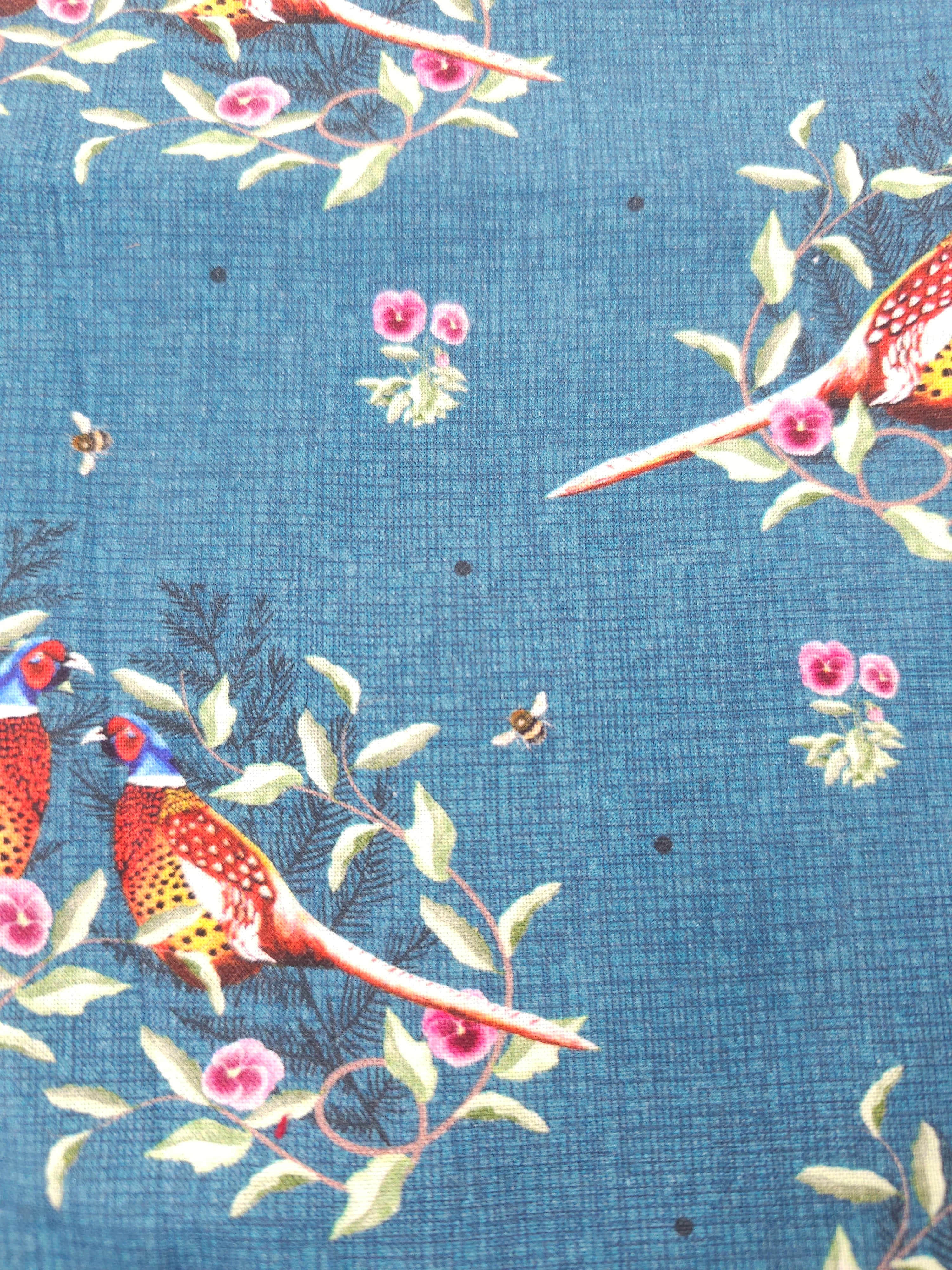 Blue pheasant Cotton- 0.8m piece