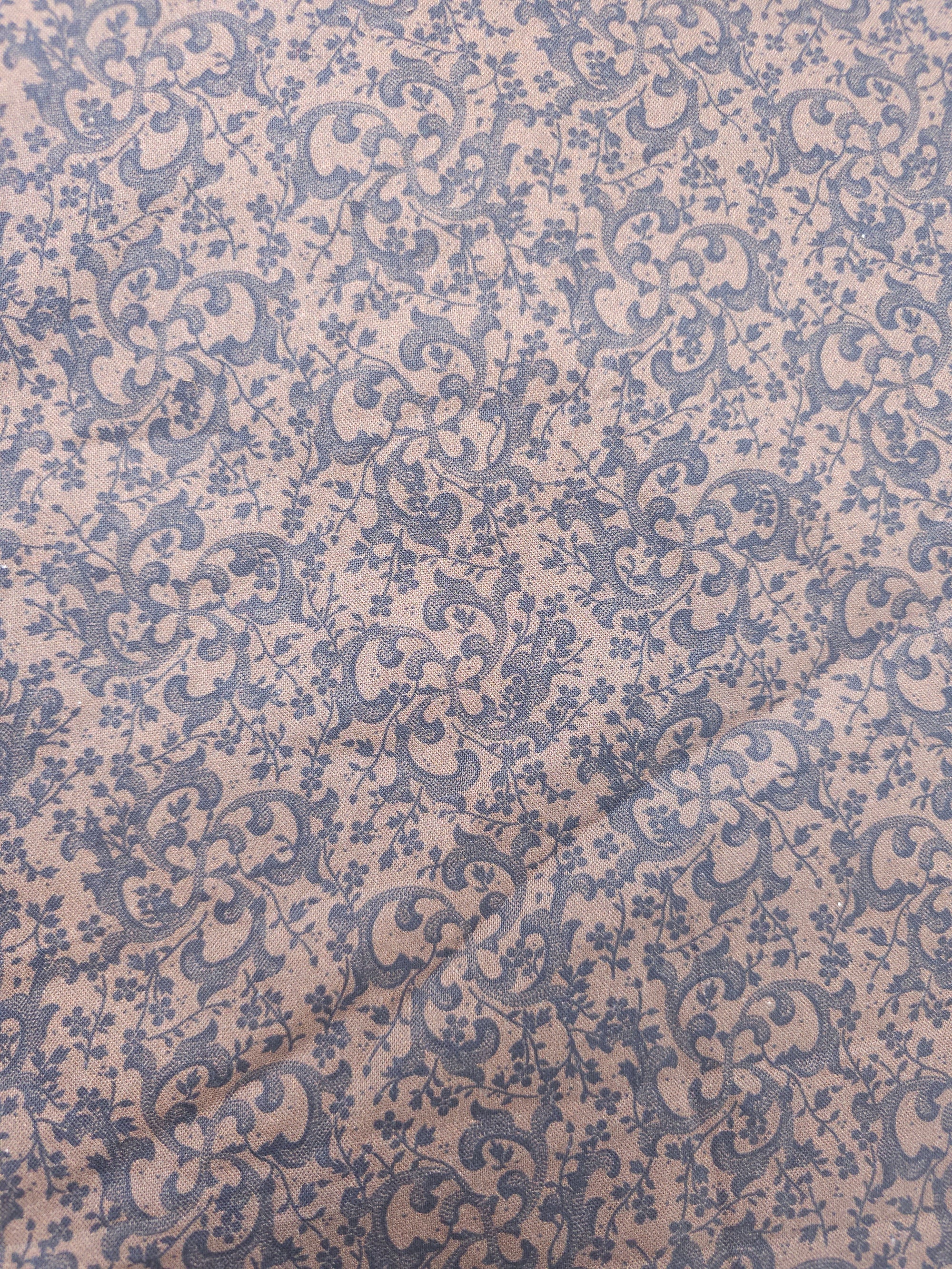 Brown traditional swirl Cotton- 2.7m