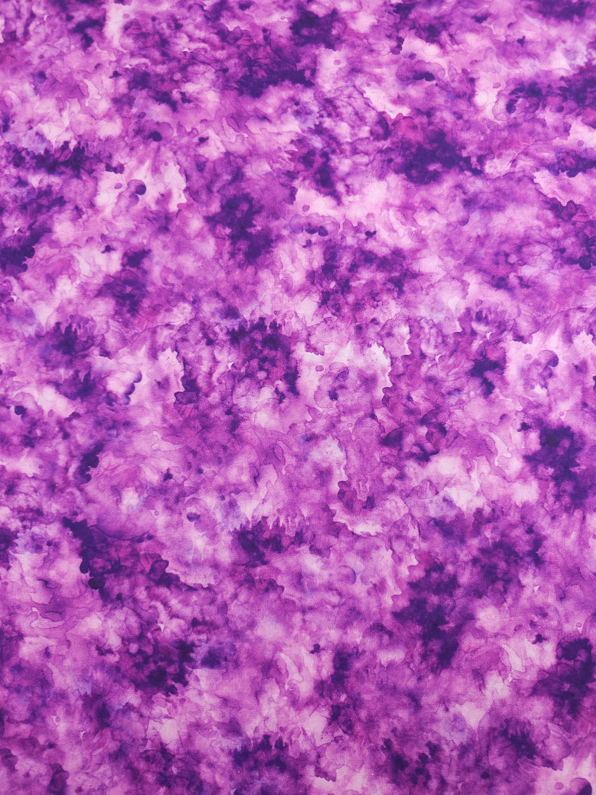 Warm Purple Iris Watercolour Smoke 100% Cotton