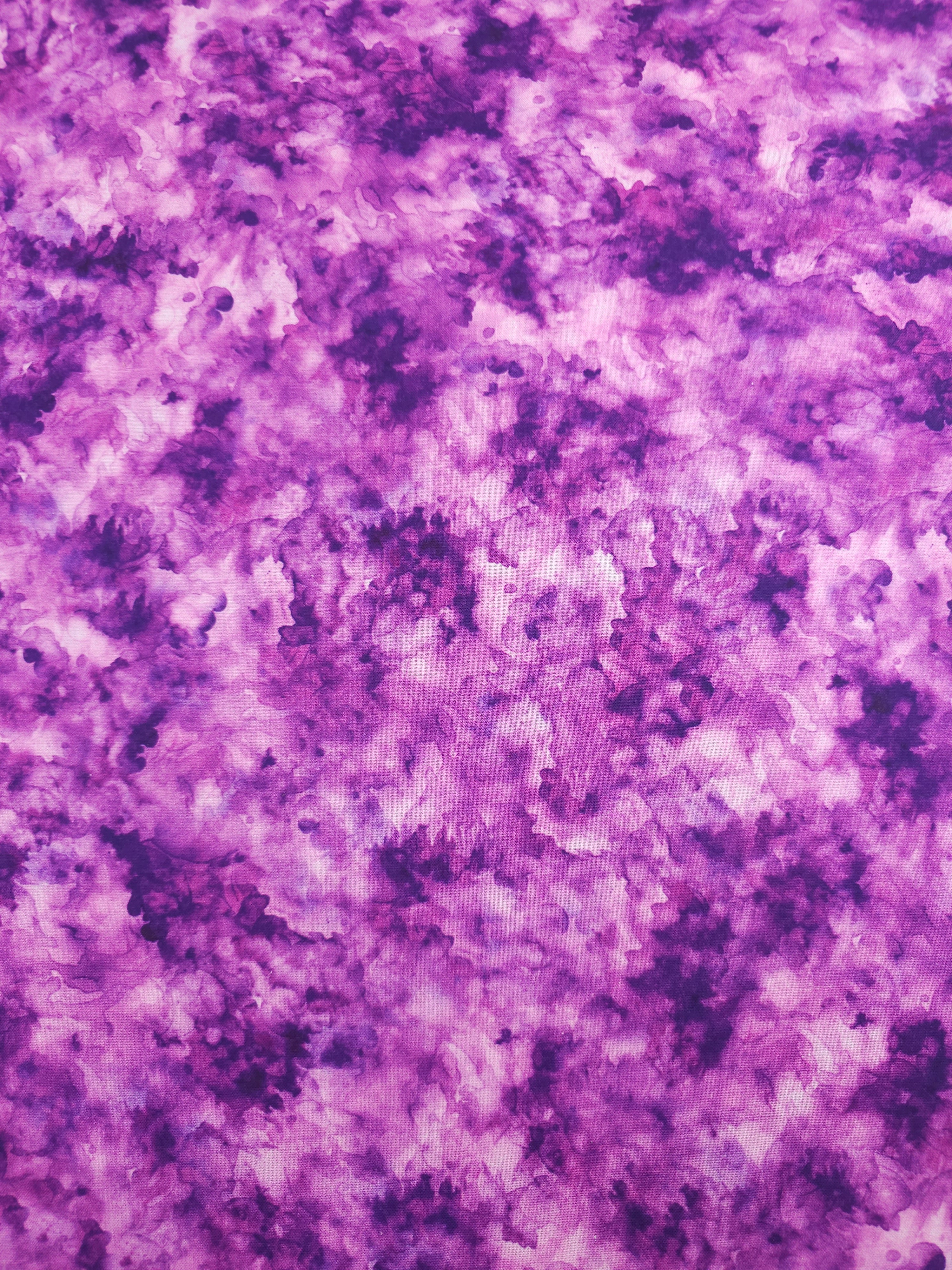 Warm Purple Iris Watercolour Smoke 100% Cotton