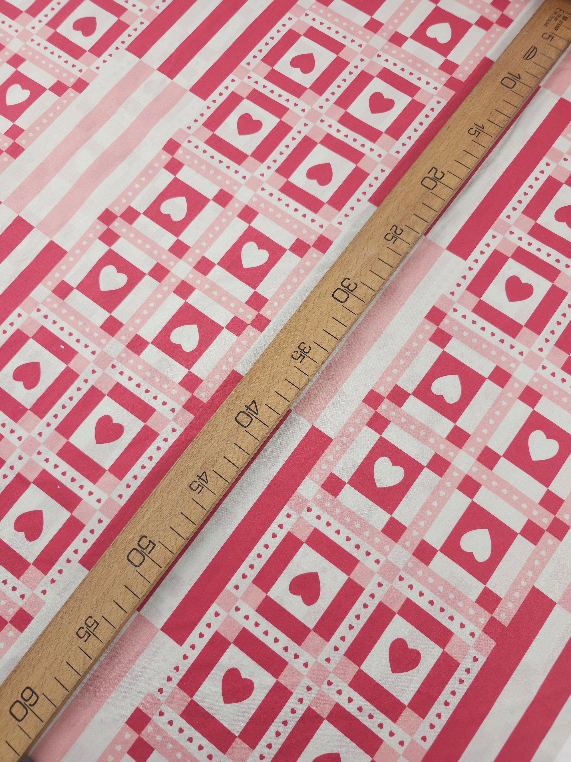 Berry/Pink Heart Abstract Lightweight Cotton 57"