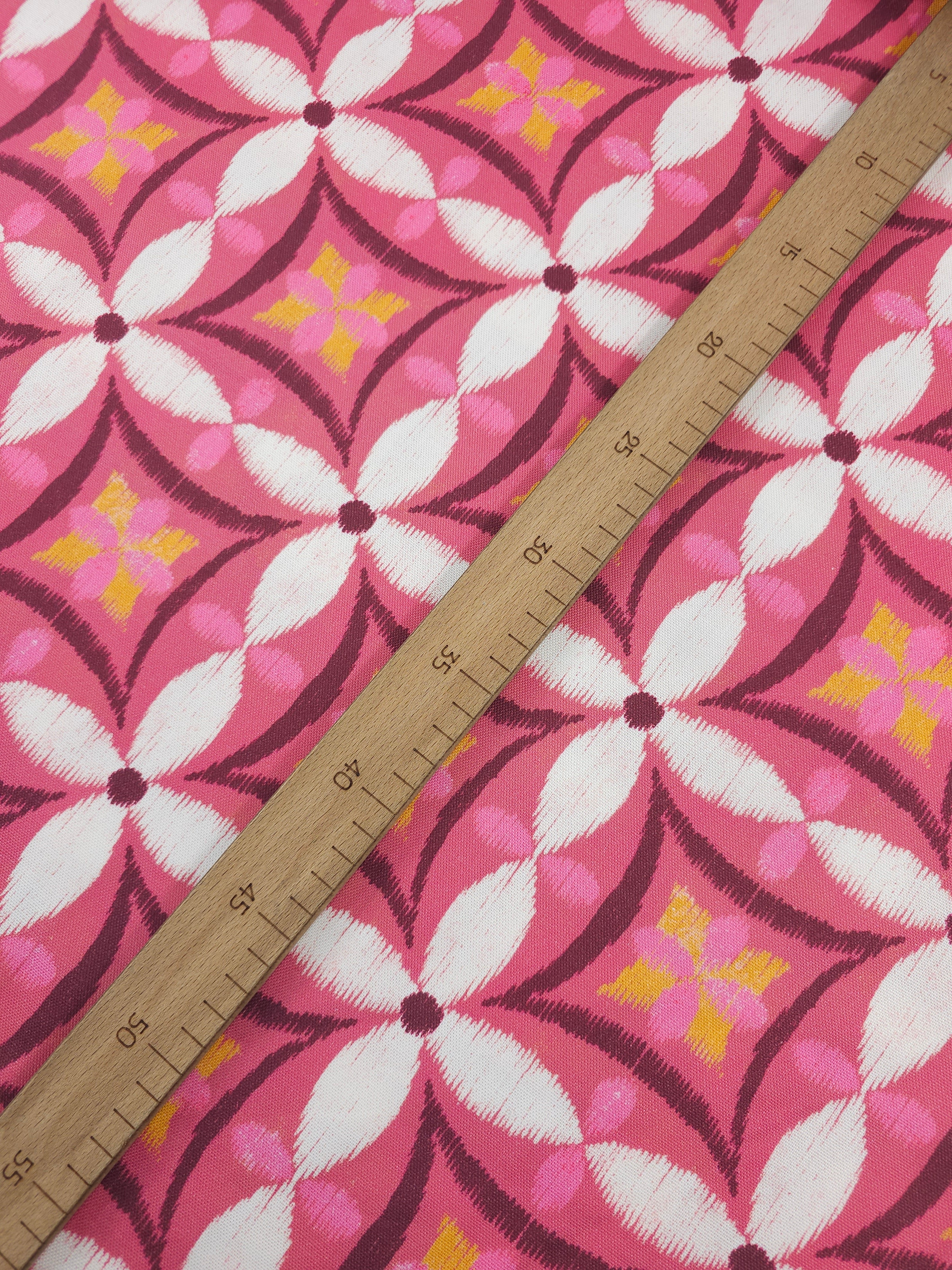 Pink/Grape Tapestry Abstract Lightweight Canvas Cotton