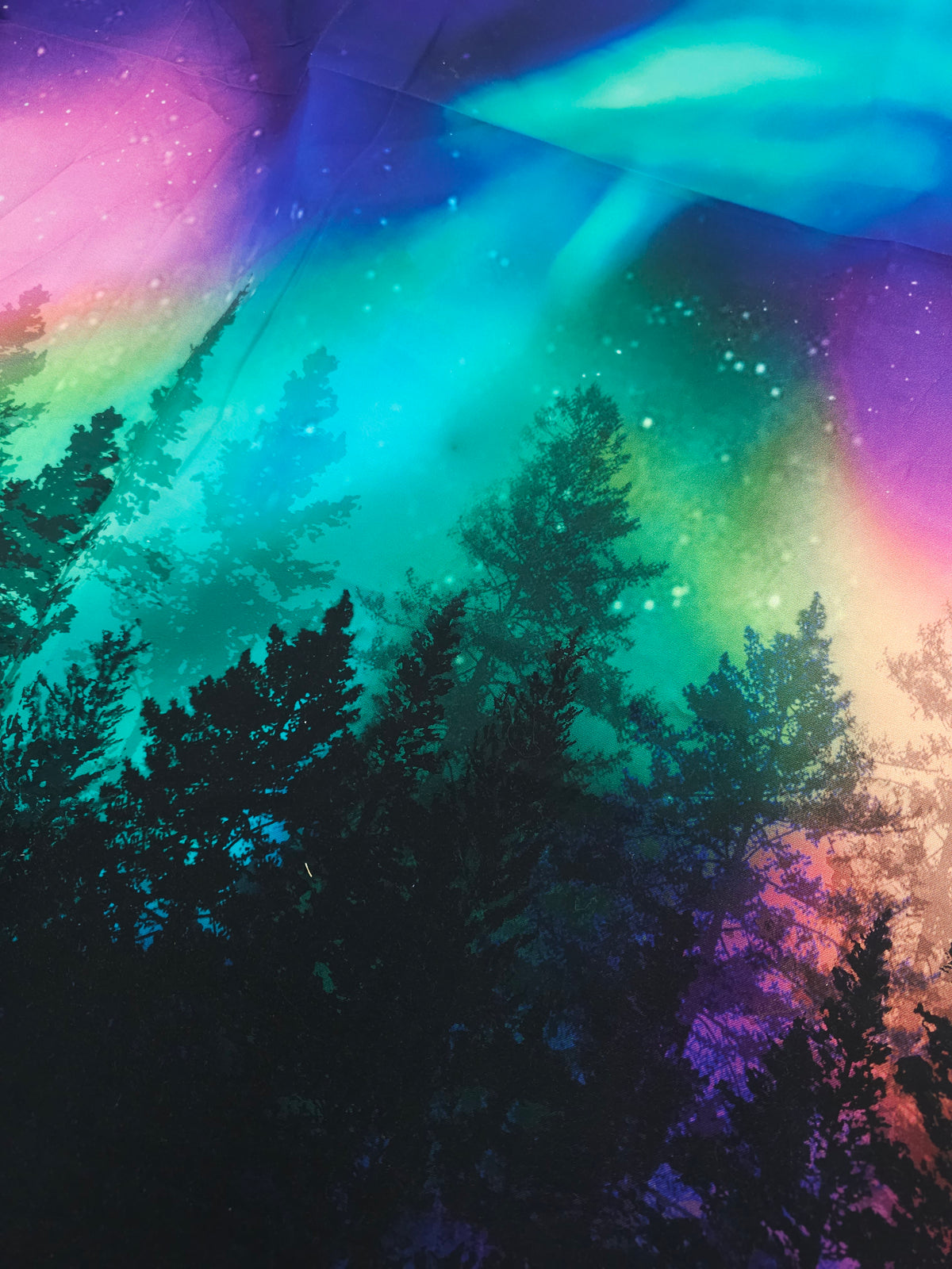 Auroras forests Cotton panel- 0.9m piece