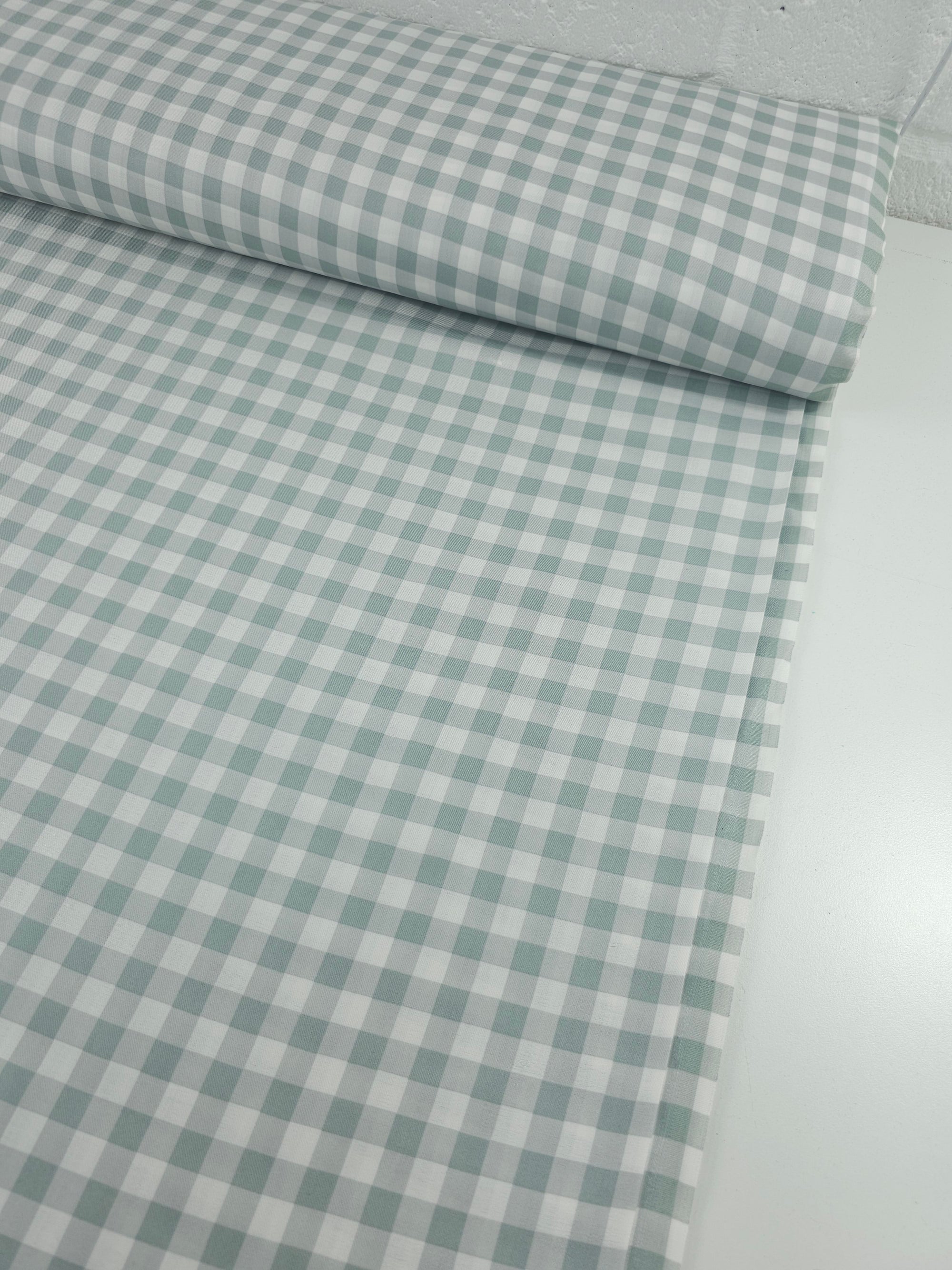Duck Egg Big Gingham 100% Cotton 118" *EXTRA WIDE*