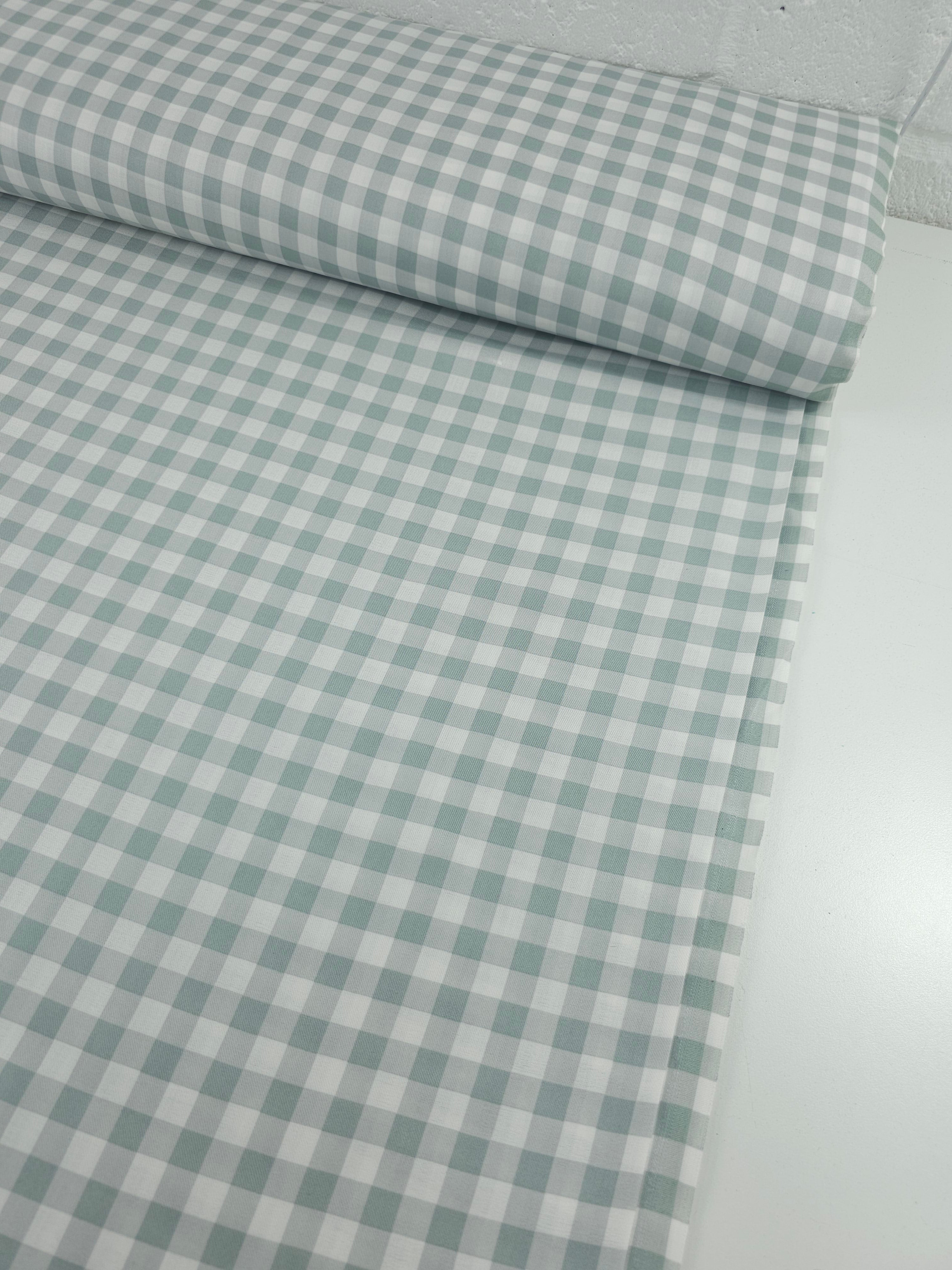 Duck Egg Big Gingham 100% Cotton 118" *EXTRA WIDE*