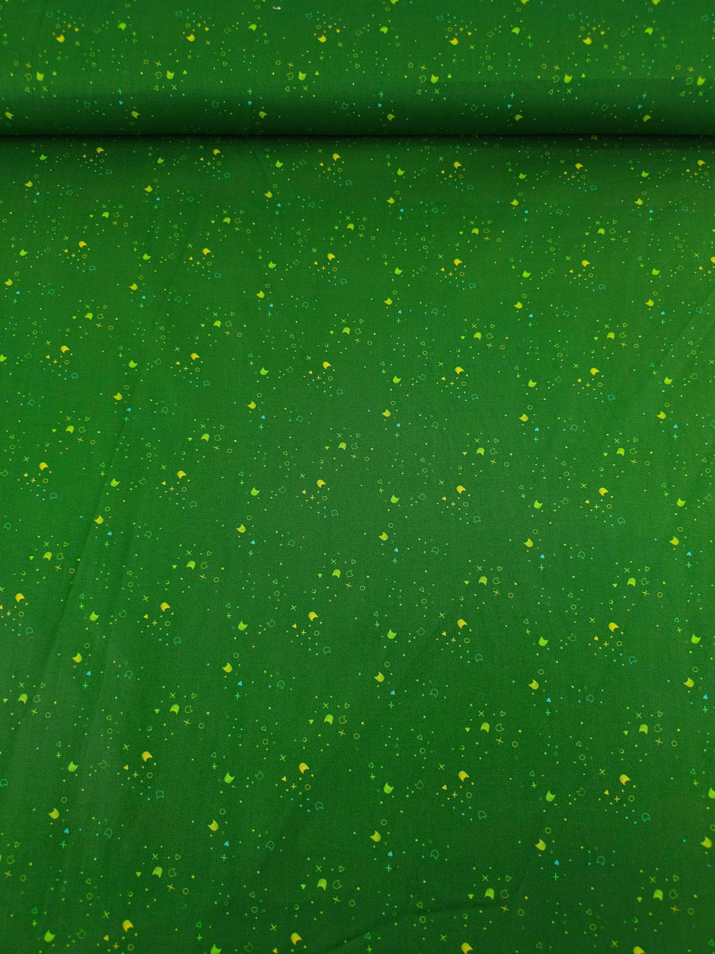 Green Kitty Litter 100% Cotton - Pammie Jane