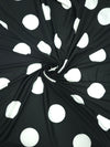 Black/White Large Polka Viscose Jersey