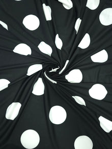  Black/White Large Polka Viscose Jersey