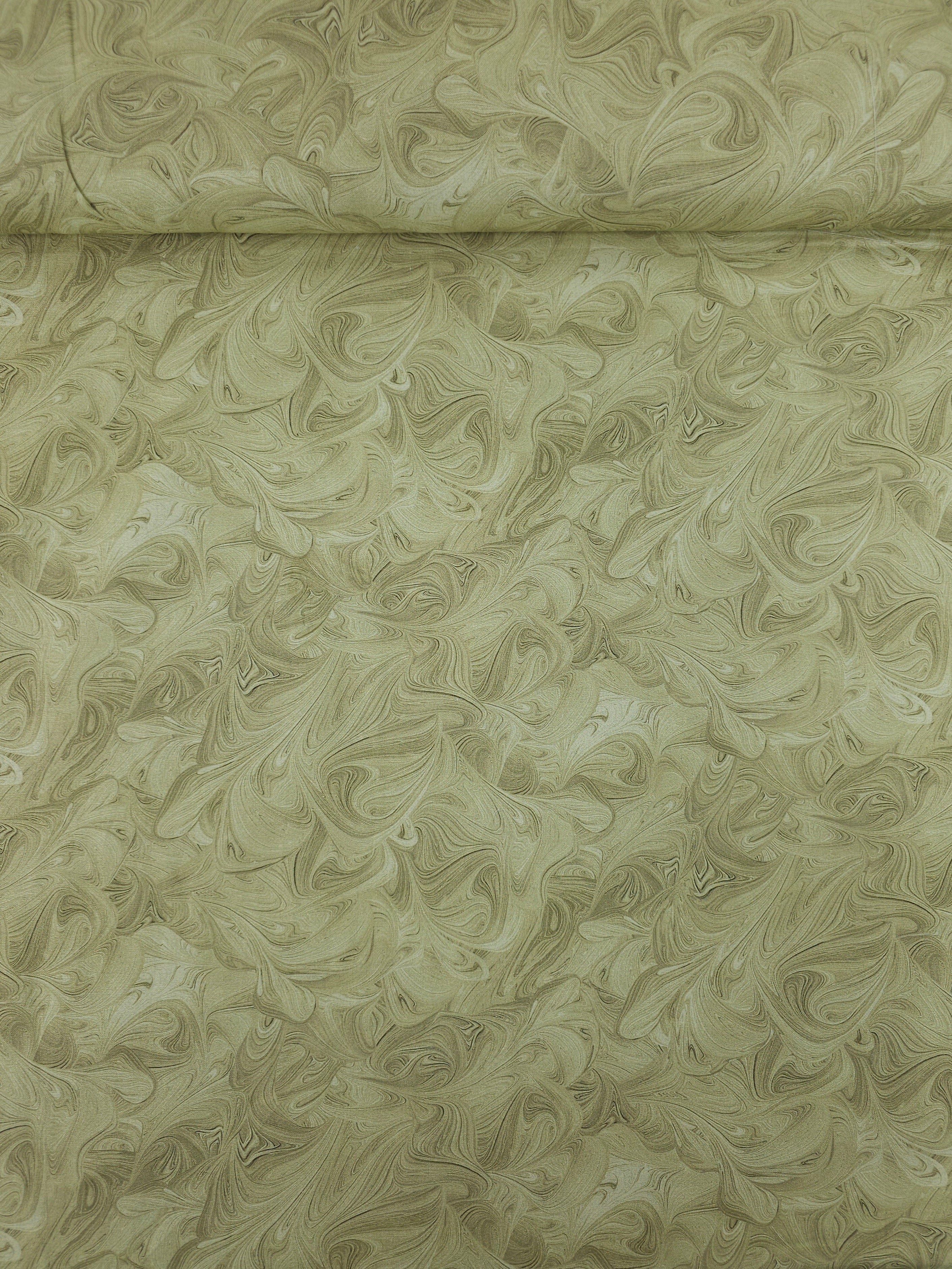 Pale Lemon Grass Marble Swirl 100% Cotton 114" *EXTRA WIDE*