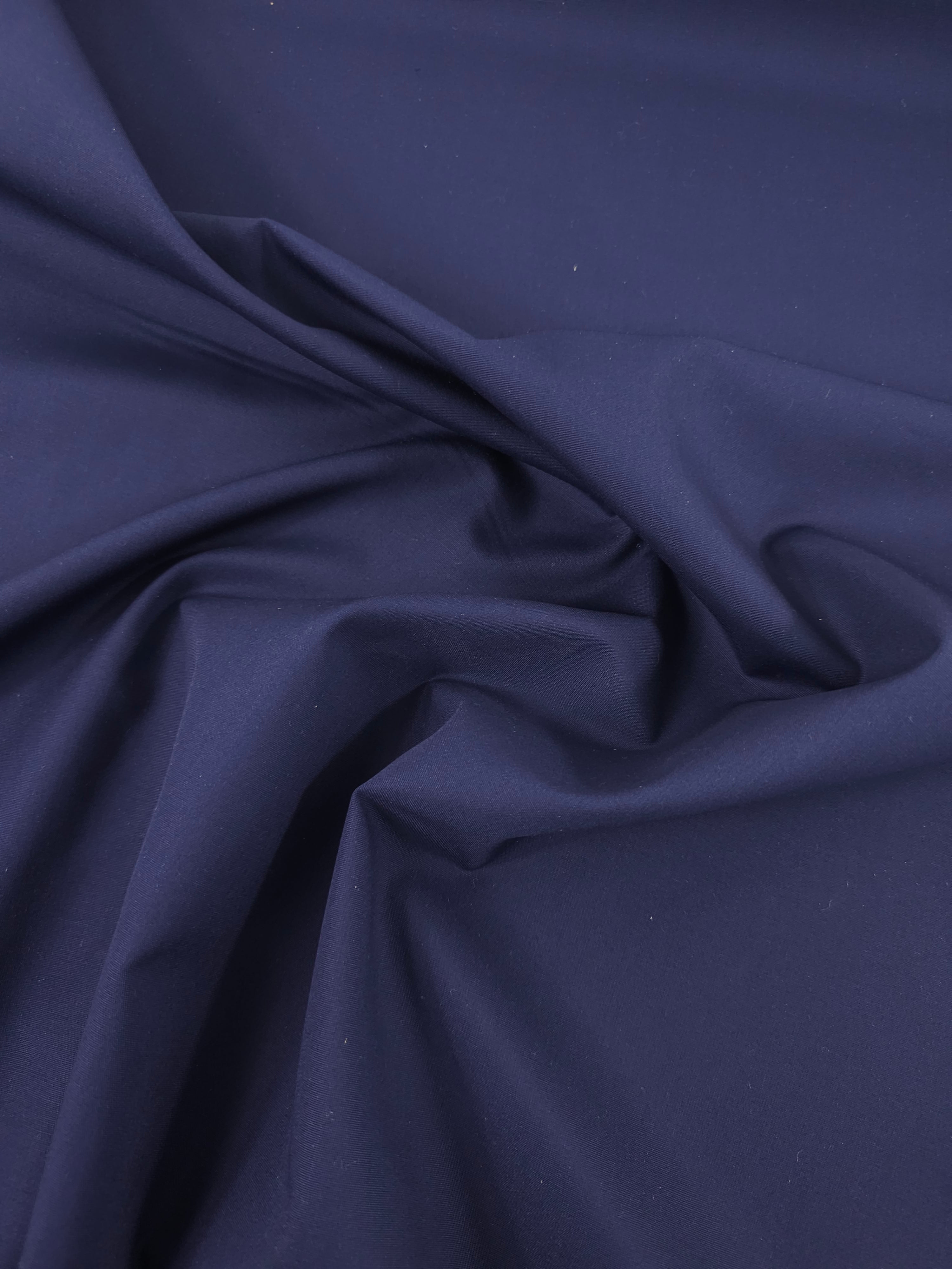 Indigo Navy Poly Cotton