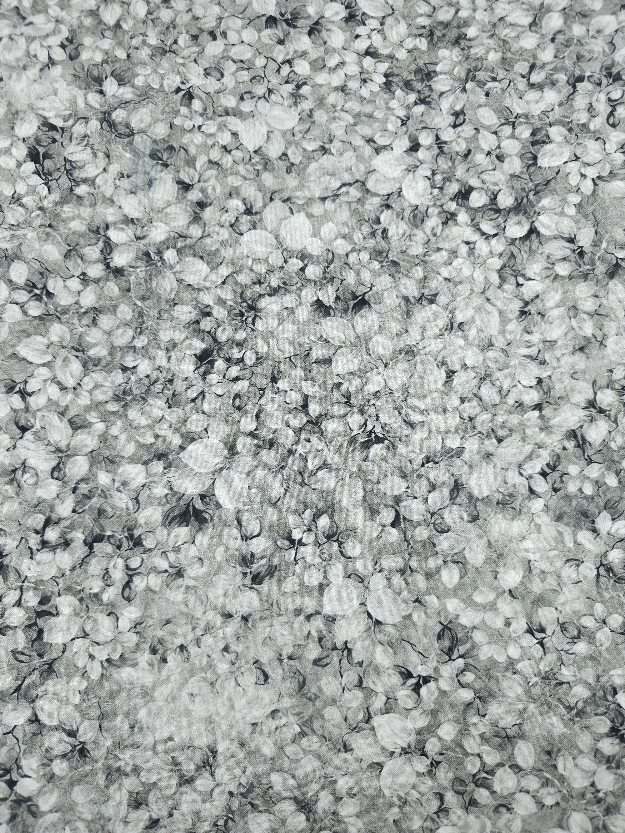 Grey Foilage Petal 100% Cotton 104" *EXTRA WIDE*