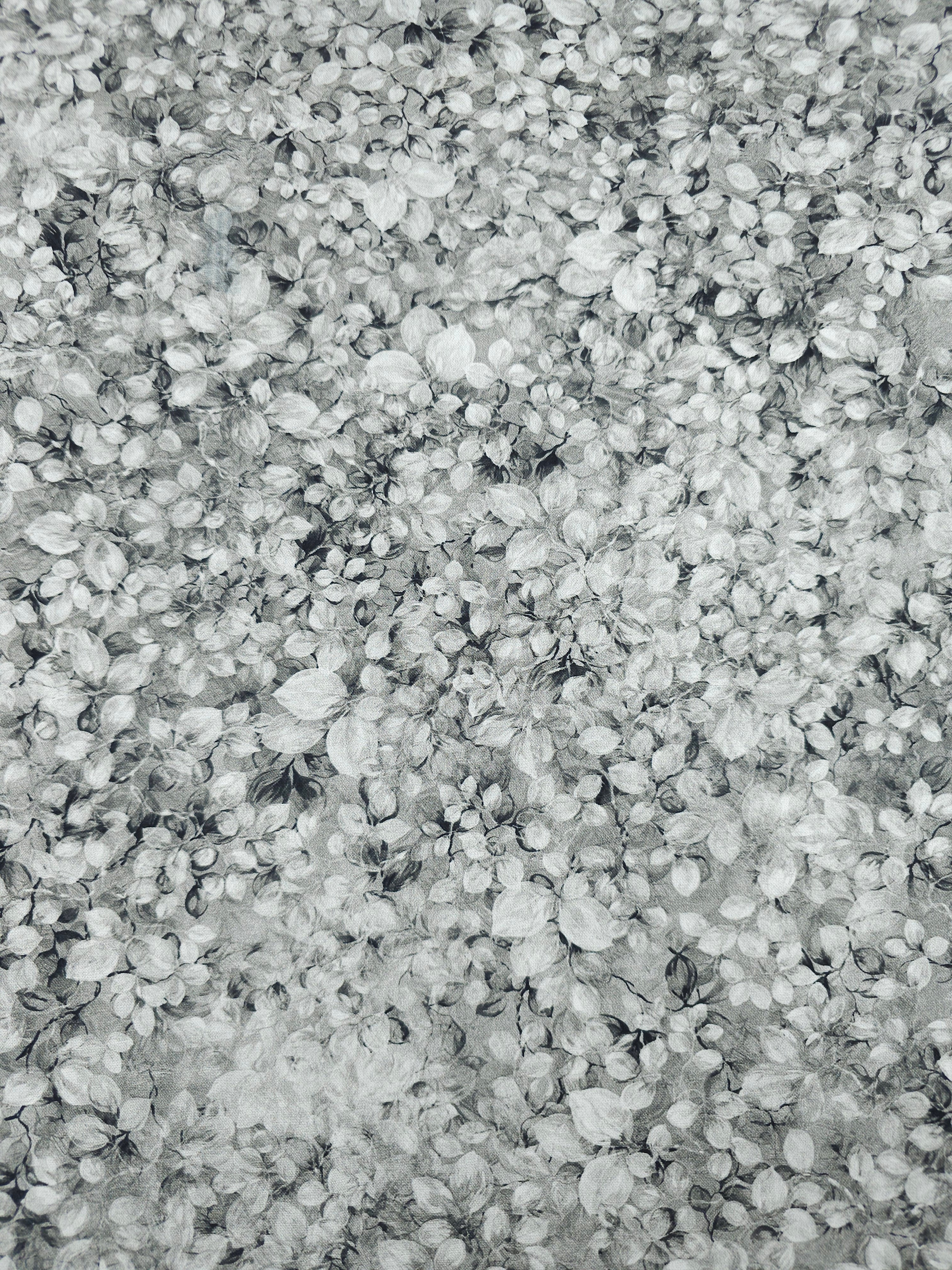 Grey Foilage Petal 100% Cotton 104" *EXTRA WIDE*