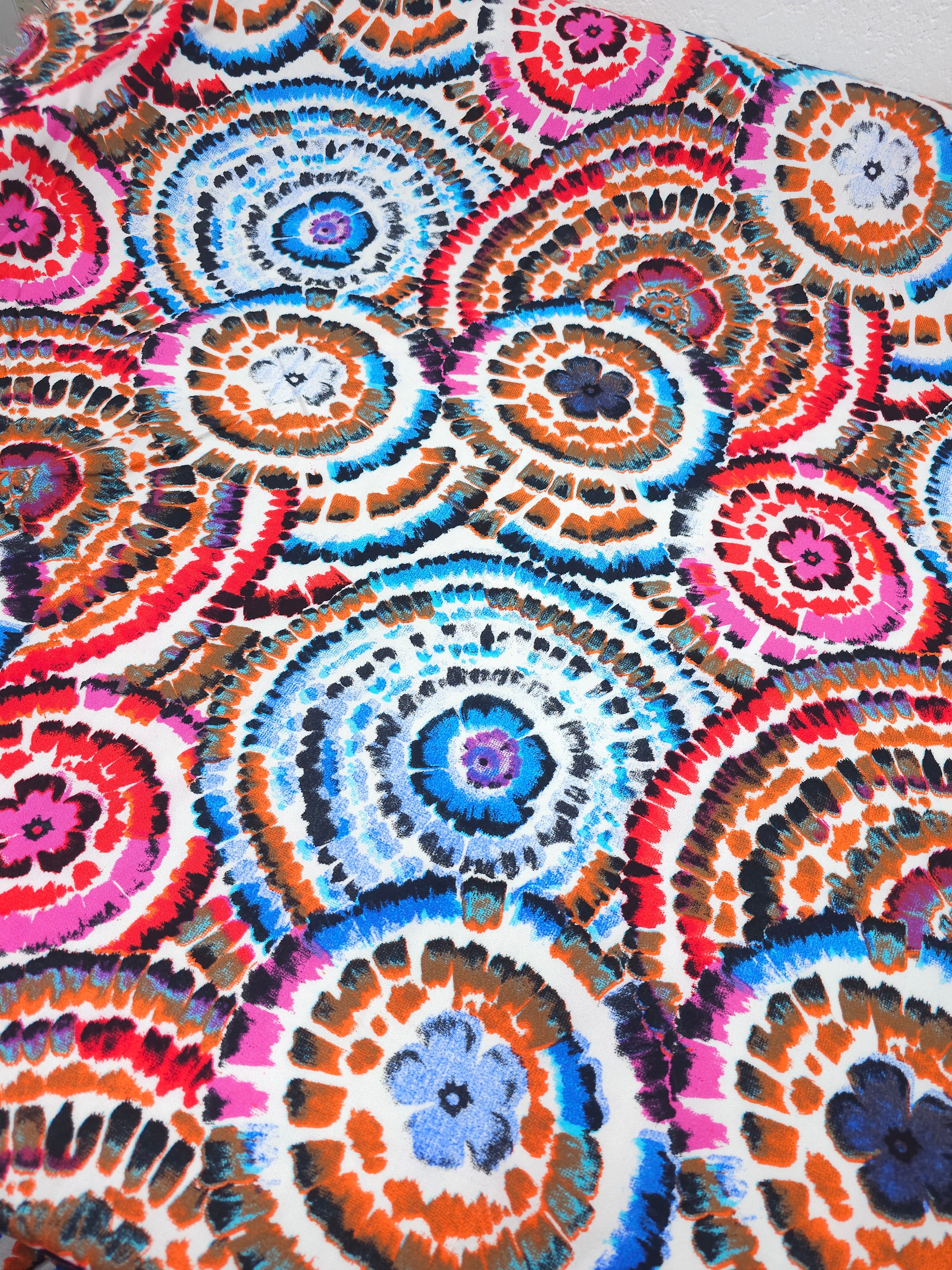 Kaleidoscopic Circle Viscose Challis