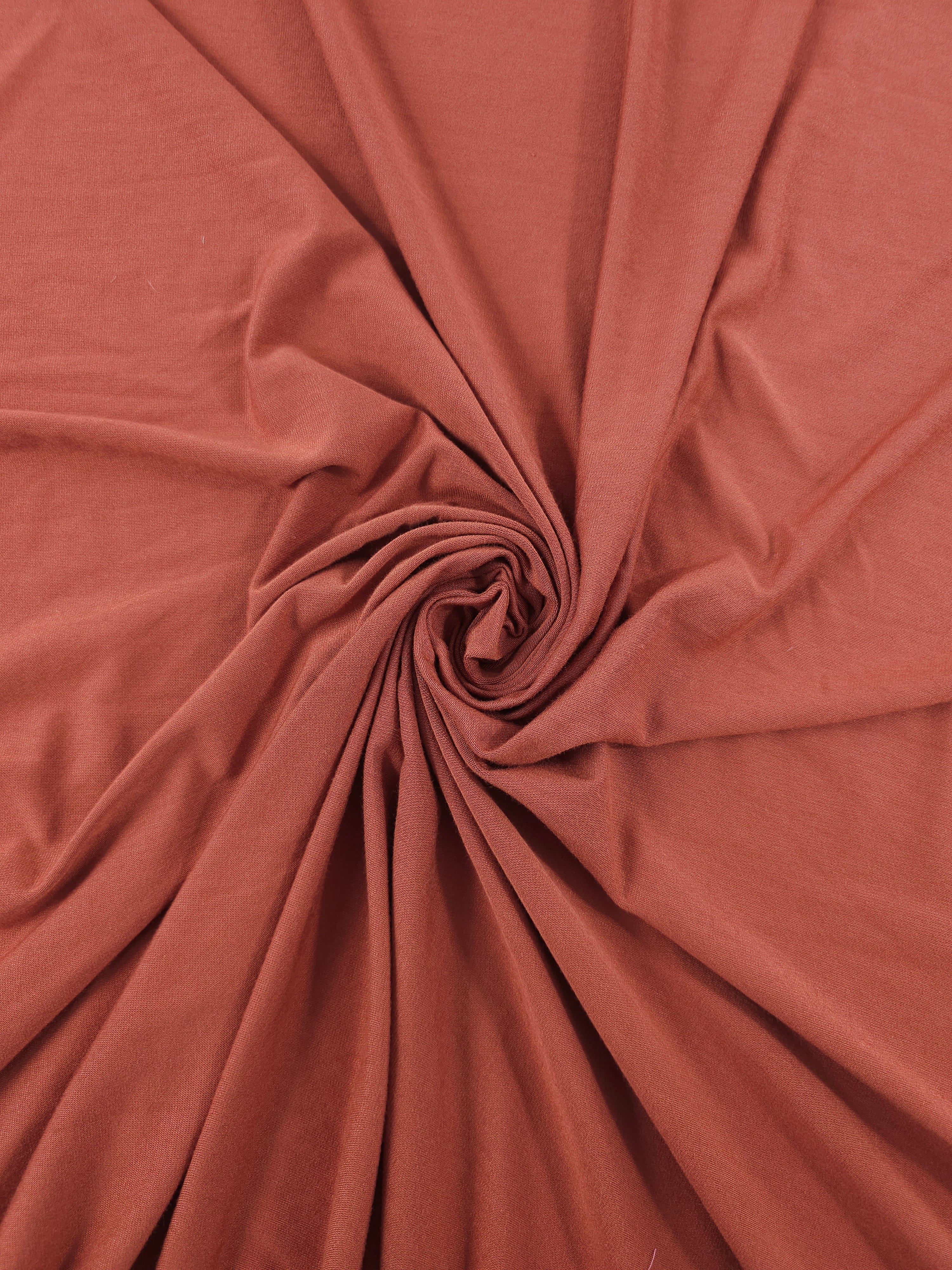 Terracotta Organic Bamboo Cotton Jersey