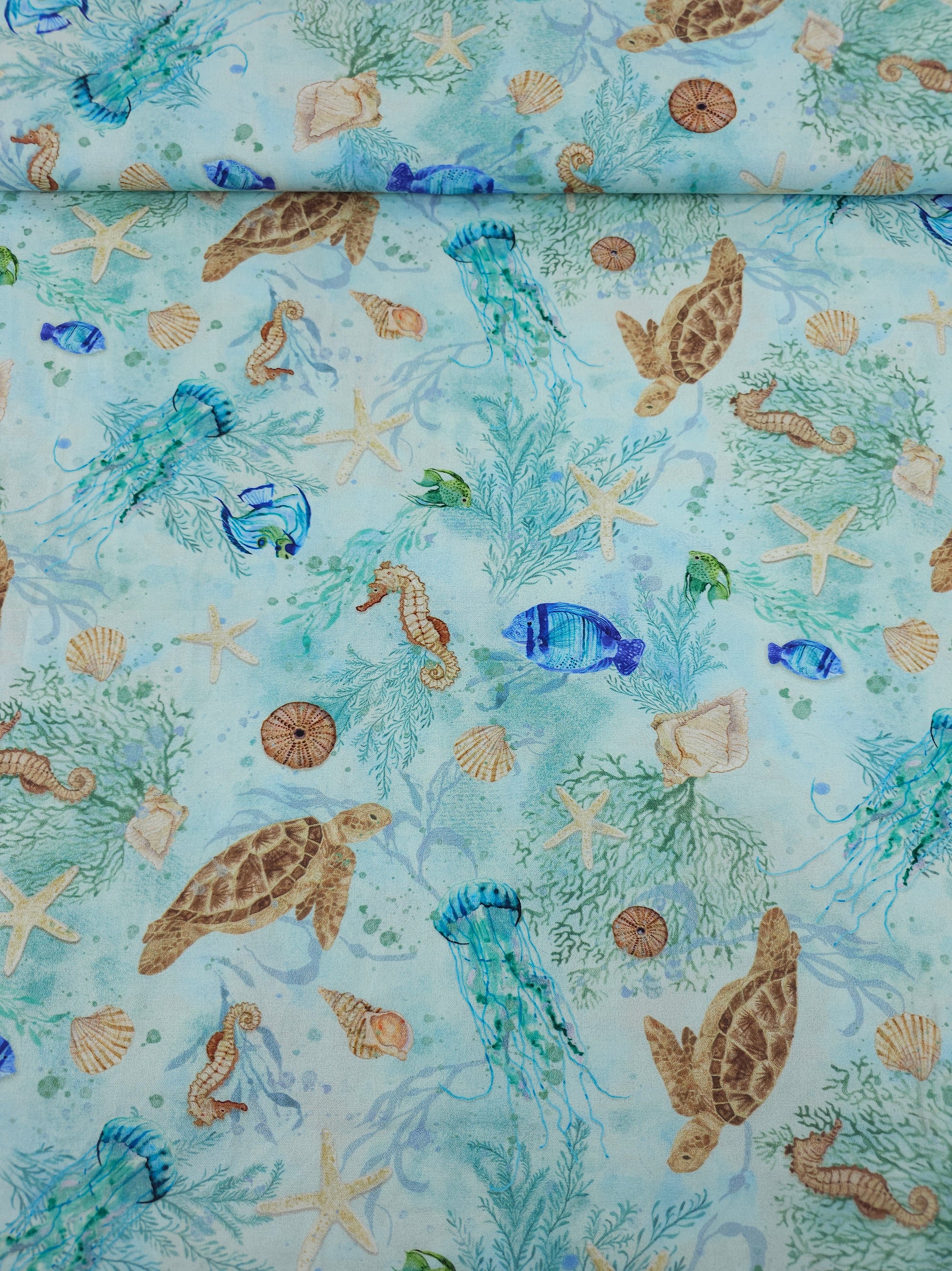 Sea Life Whisper 100% Cotton