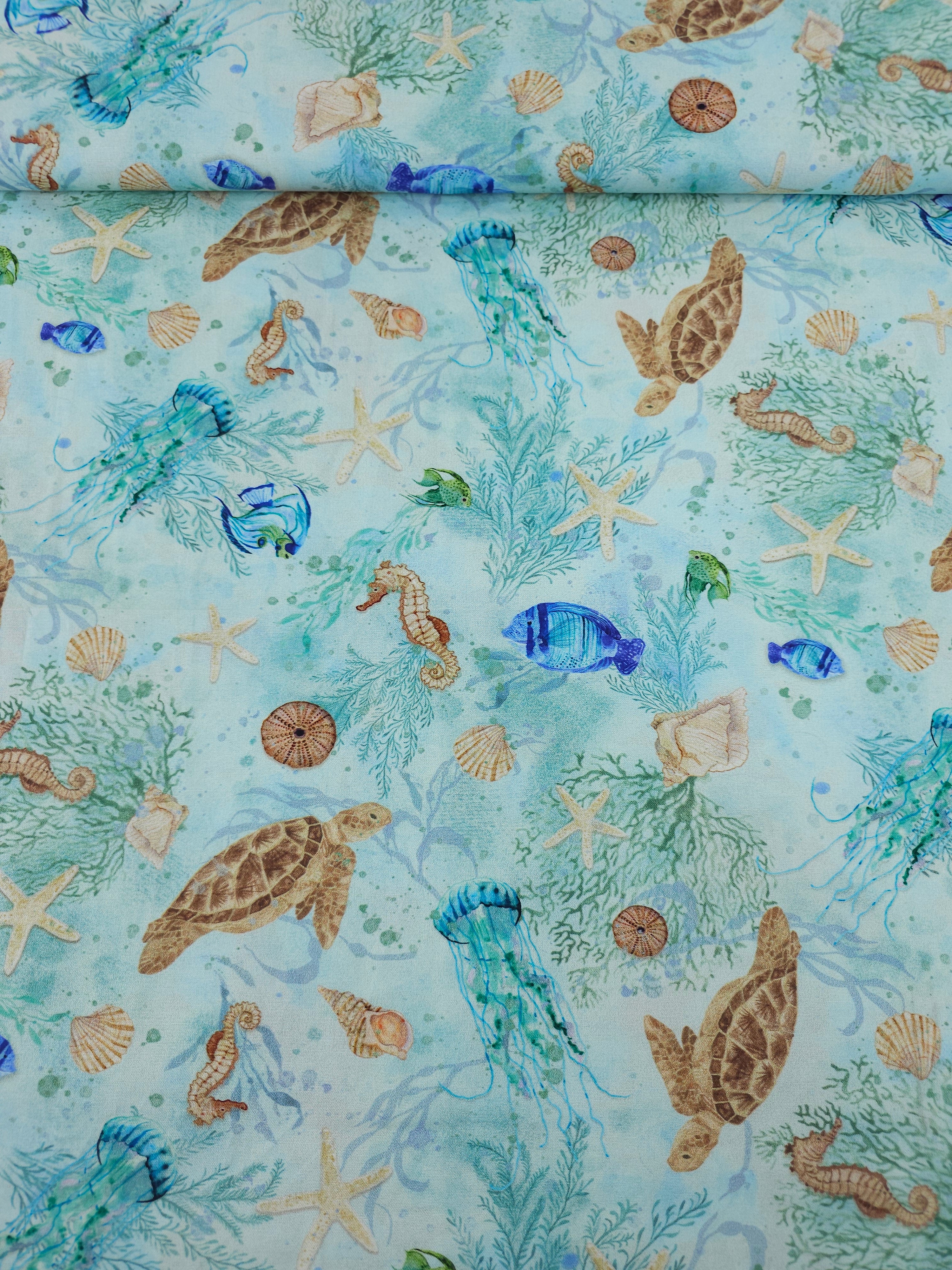 Sea Life Whisper 100% Cotton