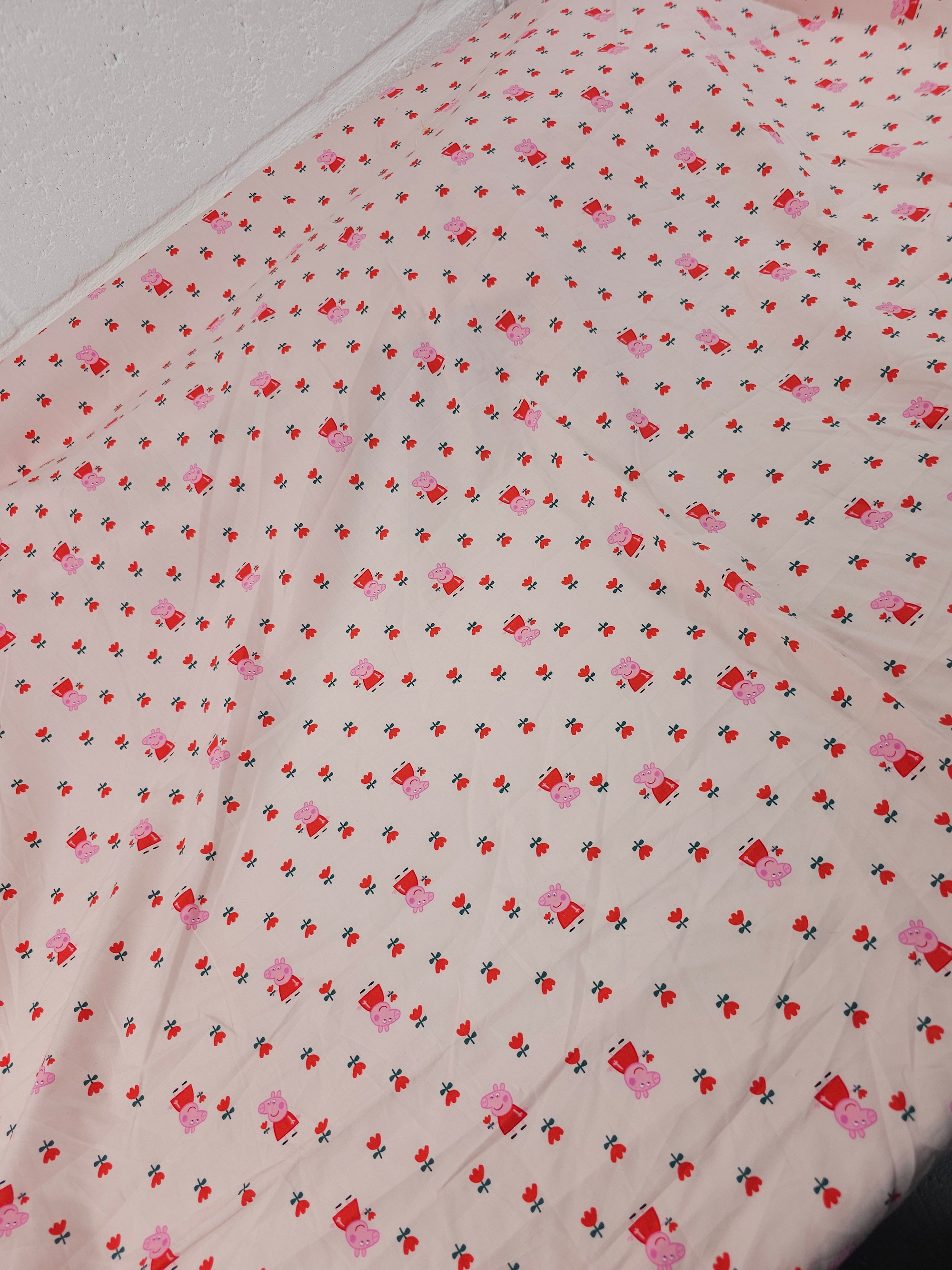 Peppa Pig Ditsy Poppy Flower Cotton Poplin