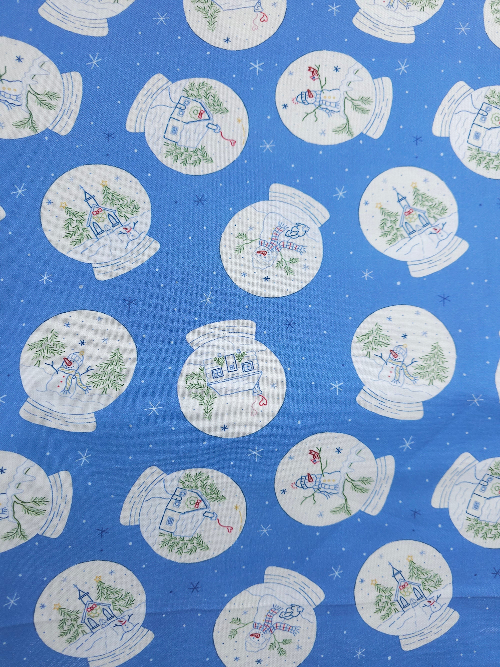 Christmas Snow globes Cotton - 2m Piece