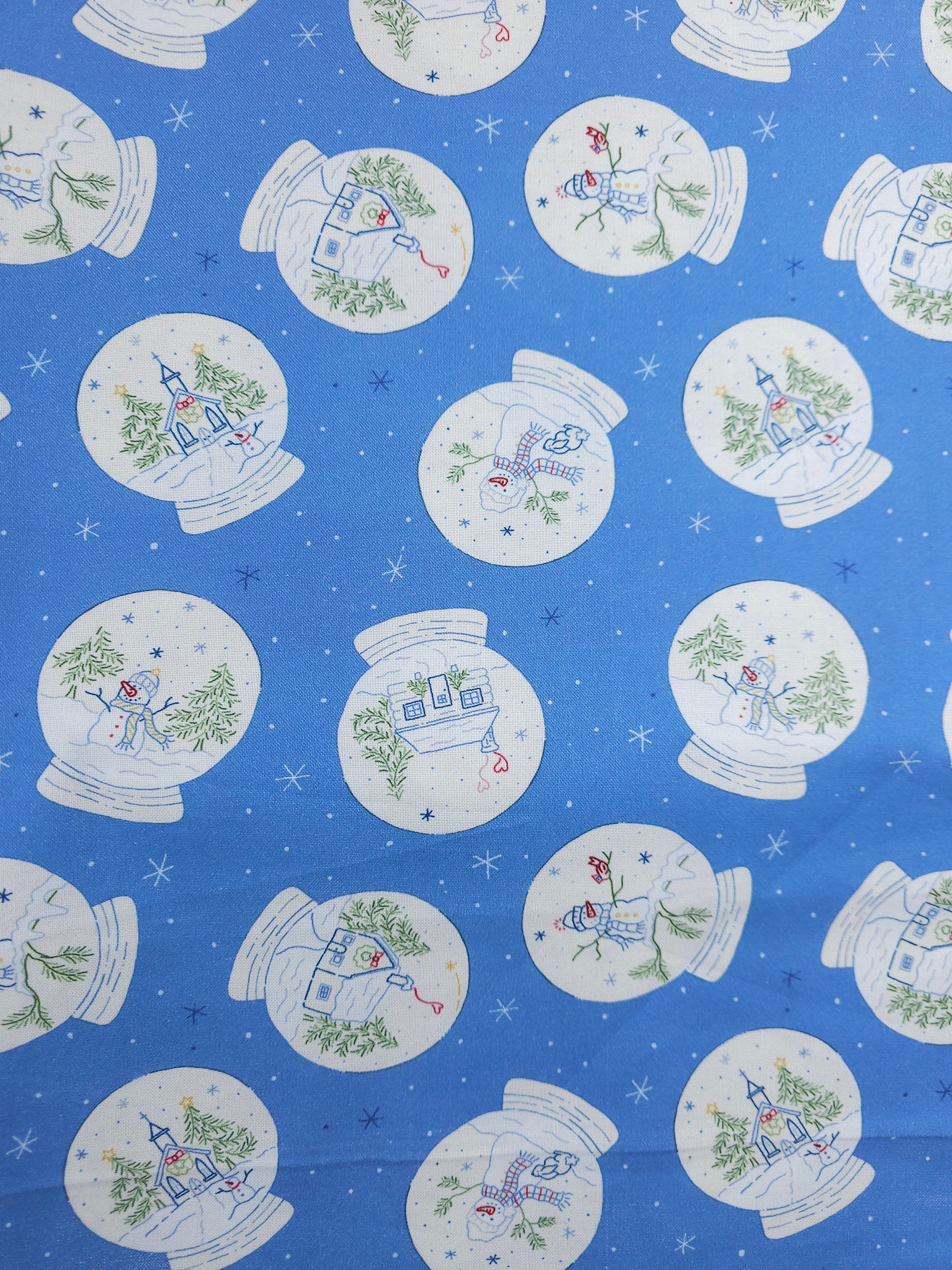 Christmas Snow globes Cotton - 2m Piece