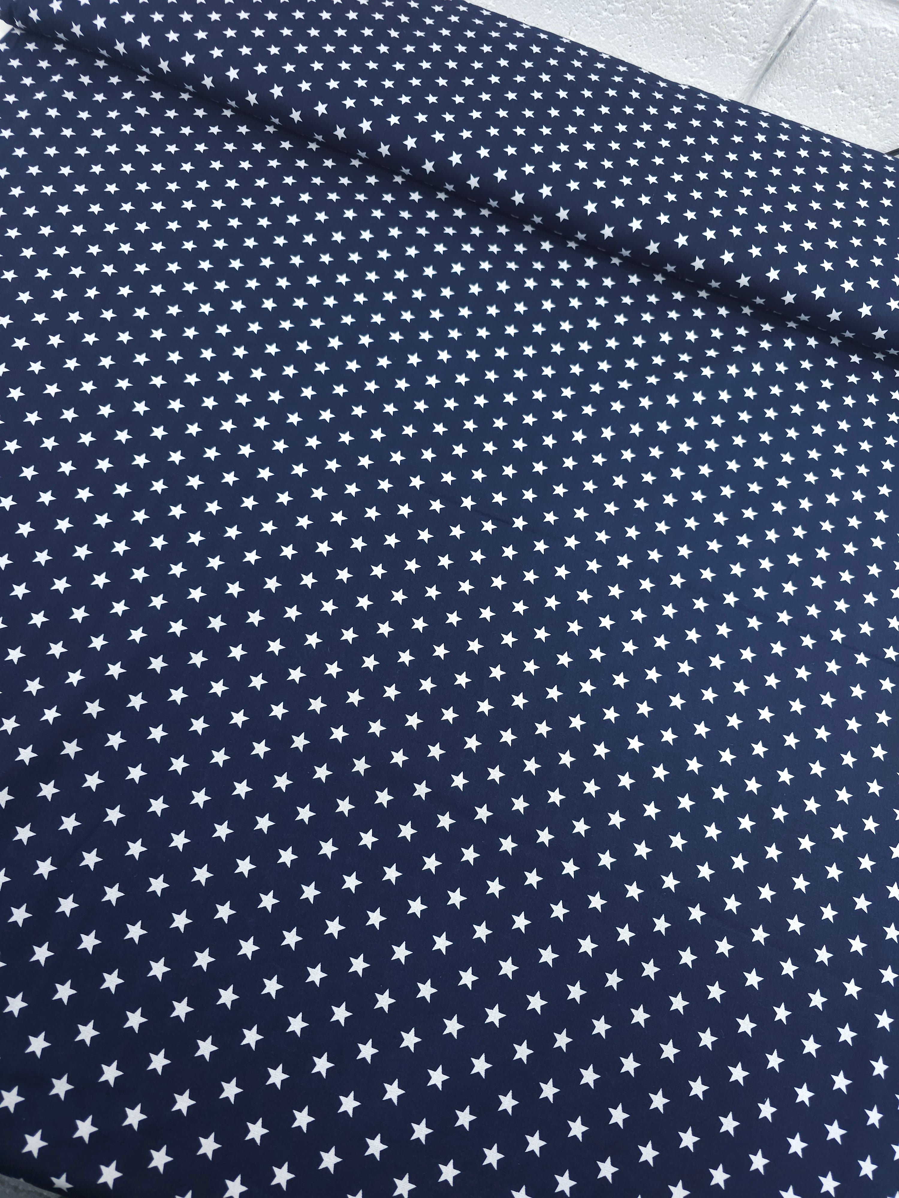 Navy Petit Stars Lightweight Cotton 60"