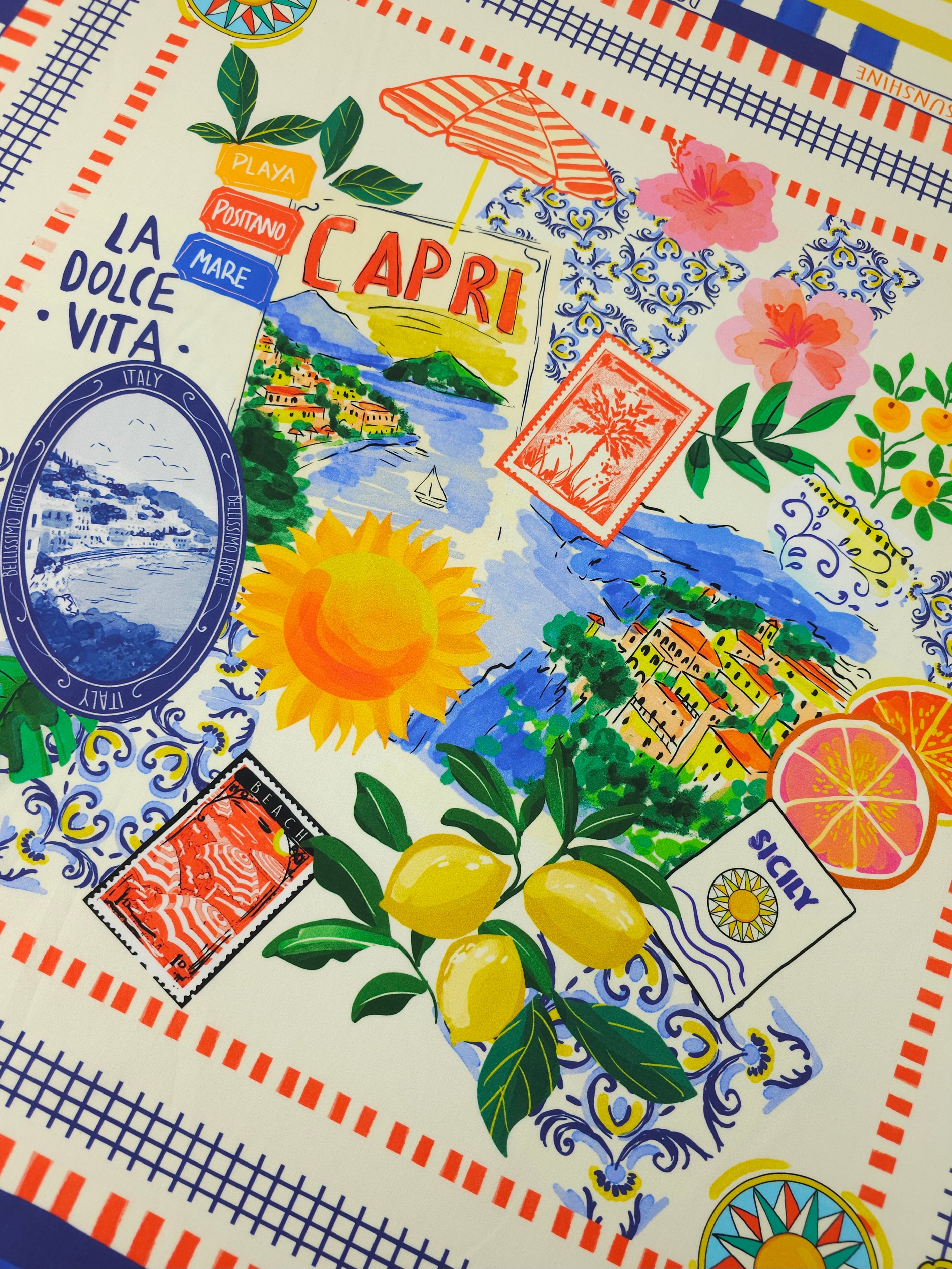Capri Italy Lightweight Cotton - 75cm Panel