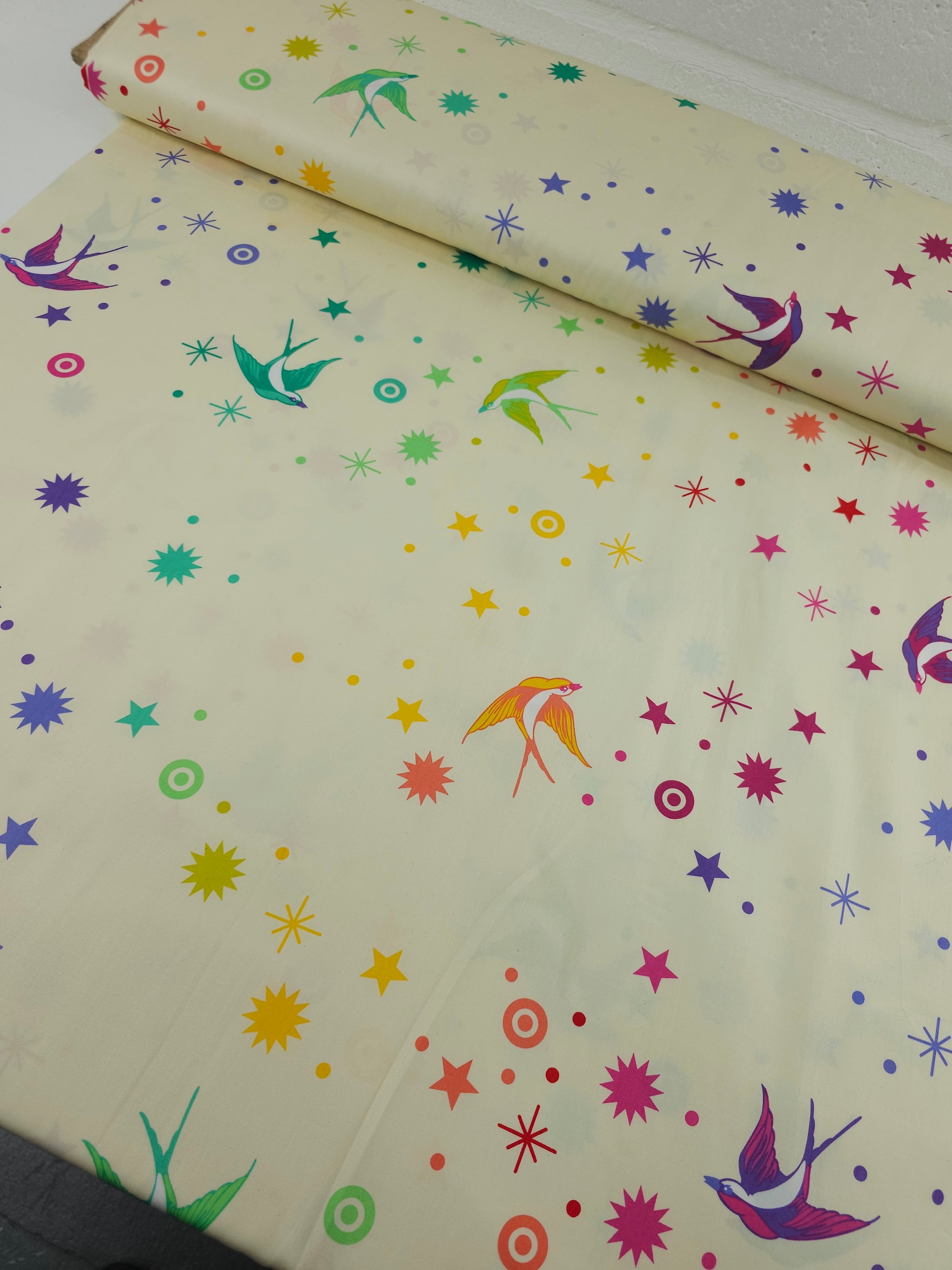 Mellow Rainbow Fairy Dust Cotton Sateen 108" - Tula Pink *EXTRA WIDE*