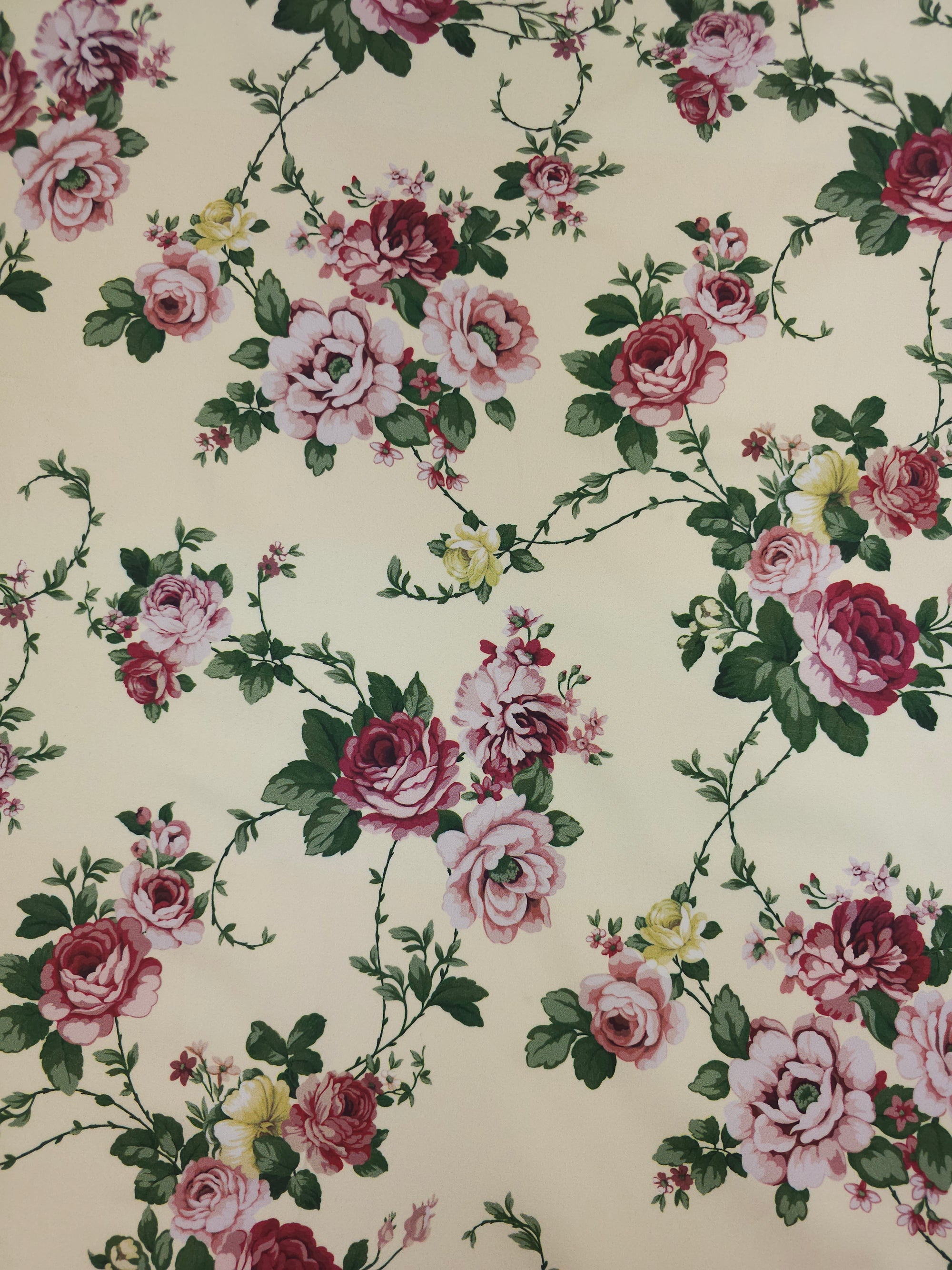 Vintage Floral Twine Cotton Sateen