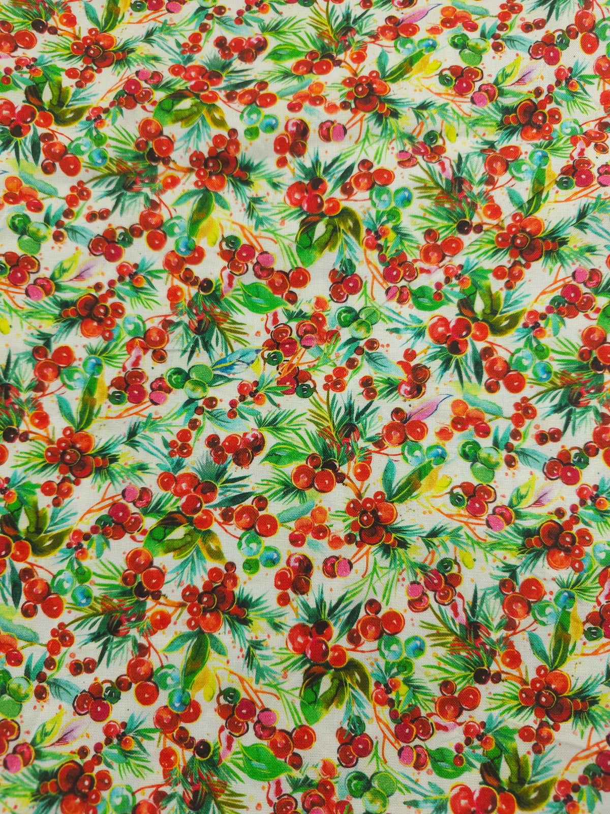 Christmas holly Cotton (Various sizes)