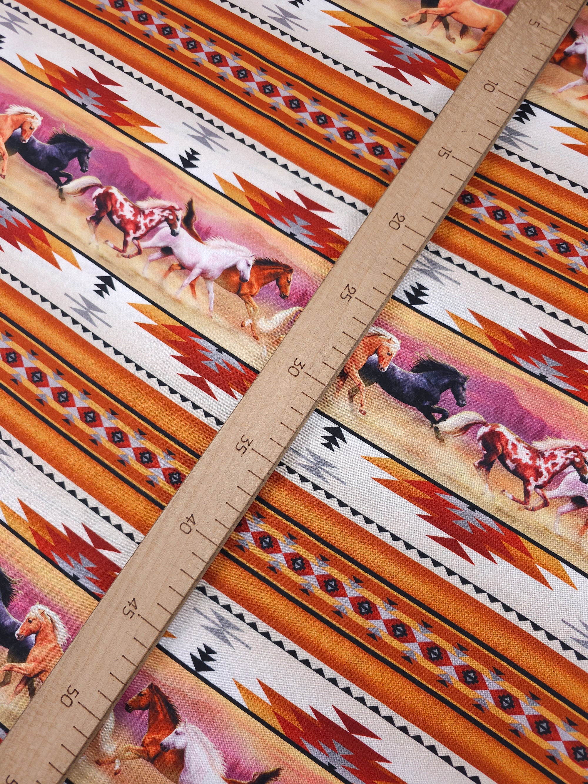 Horses Running With The Sun 100% Cotton