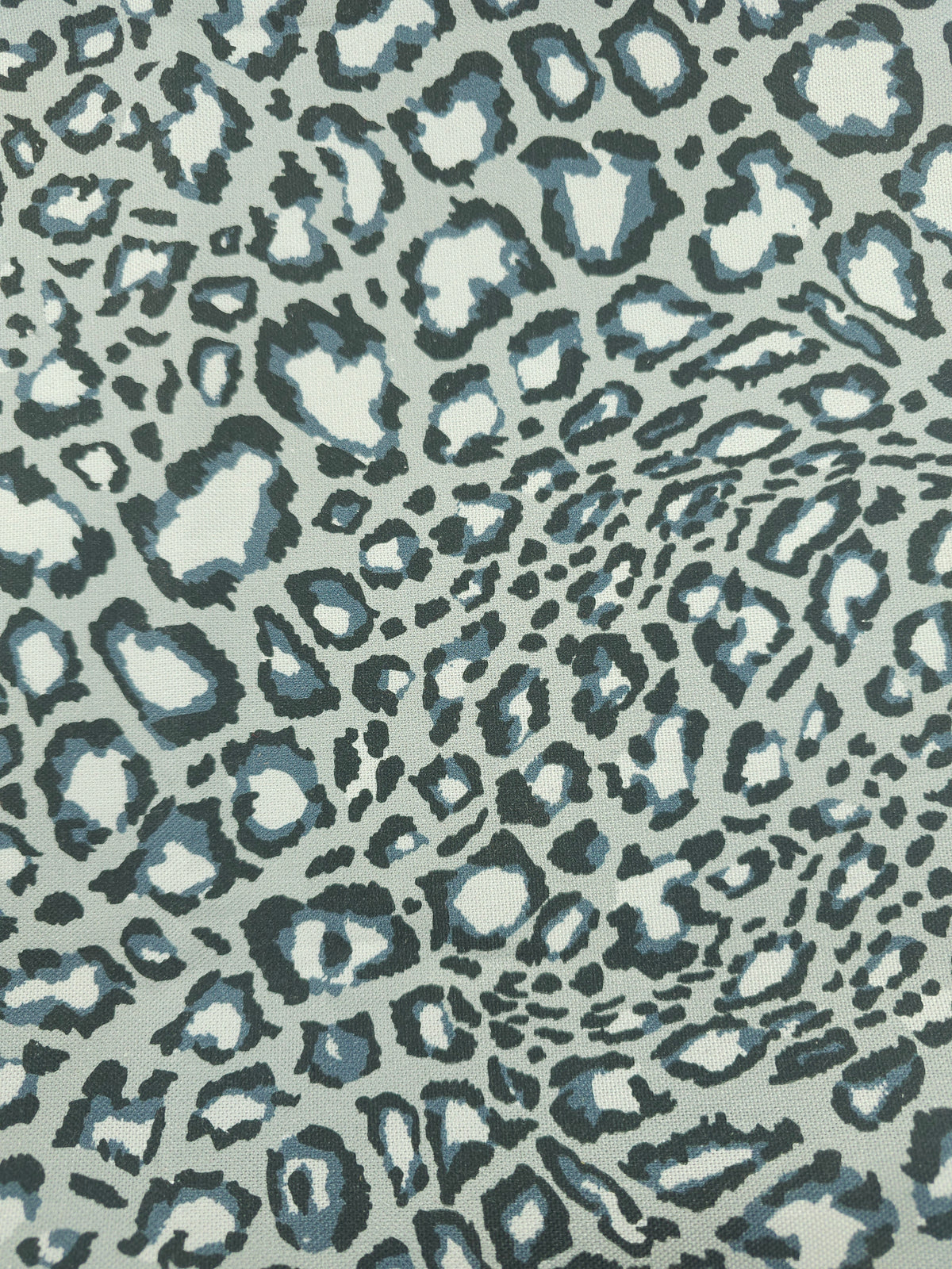 Grey leopard Cotton canvas- 2m piece