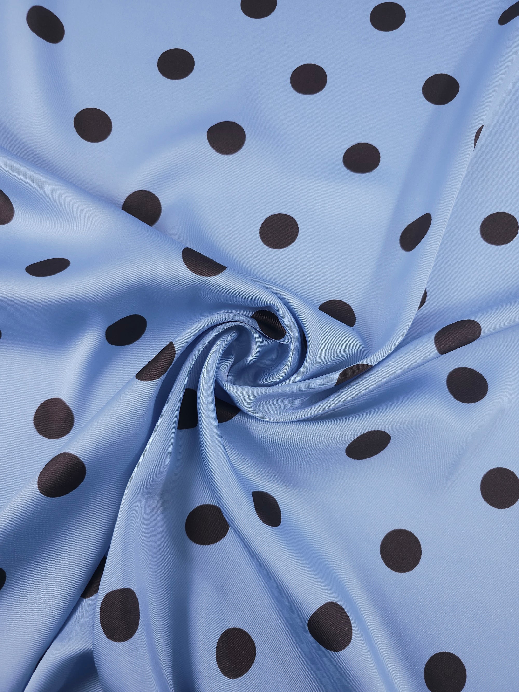 Cornflower Blue/Brown Polka Spot Poly