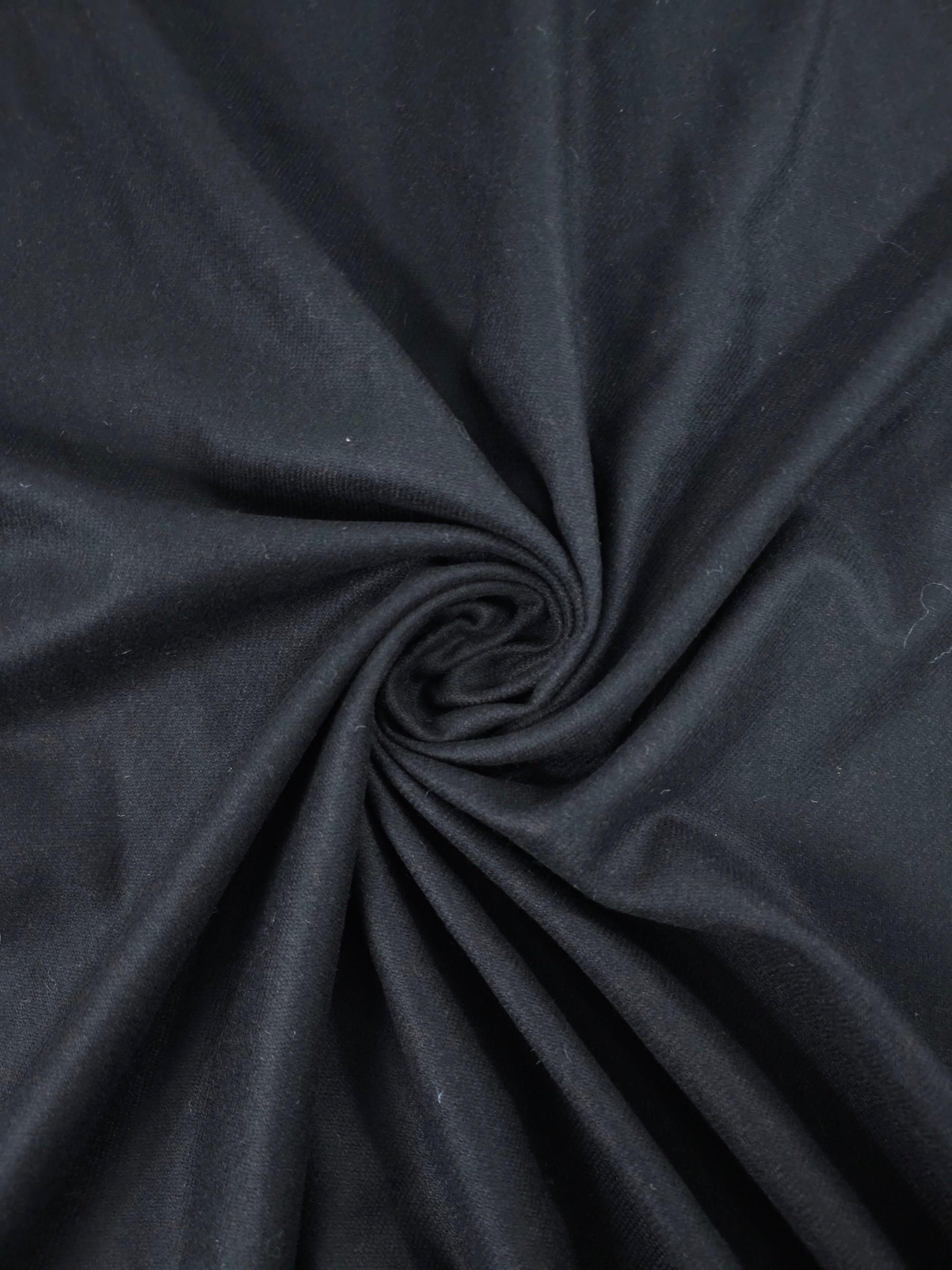Black Twill Lightweight Soft 100% Wool *ABRAHAM MOON*