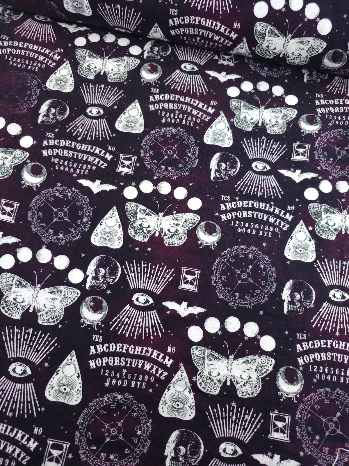 Midnight Purple Fortune Teller Lightweight Flannel Cotton - Joann