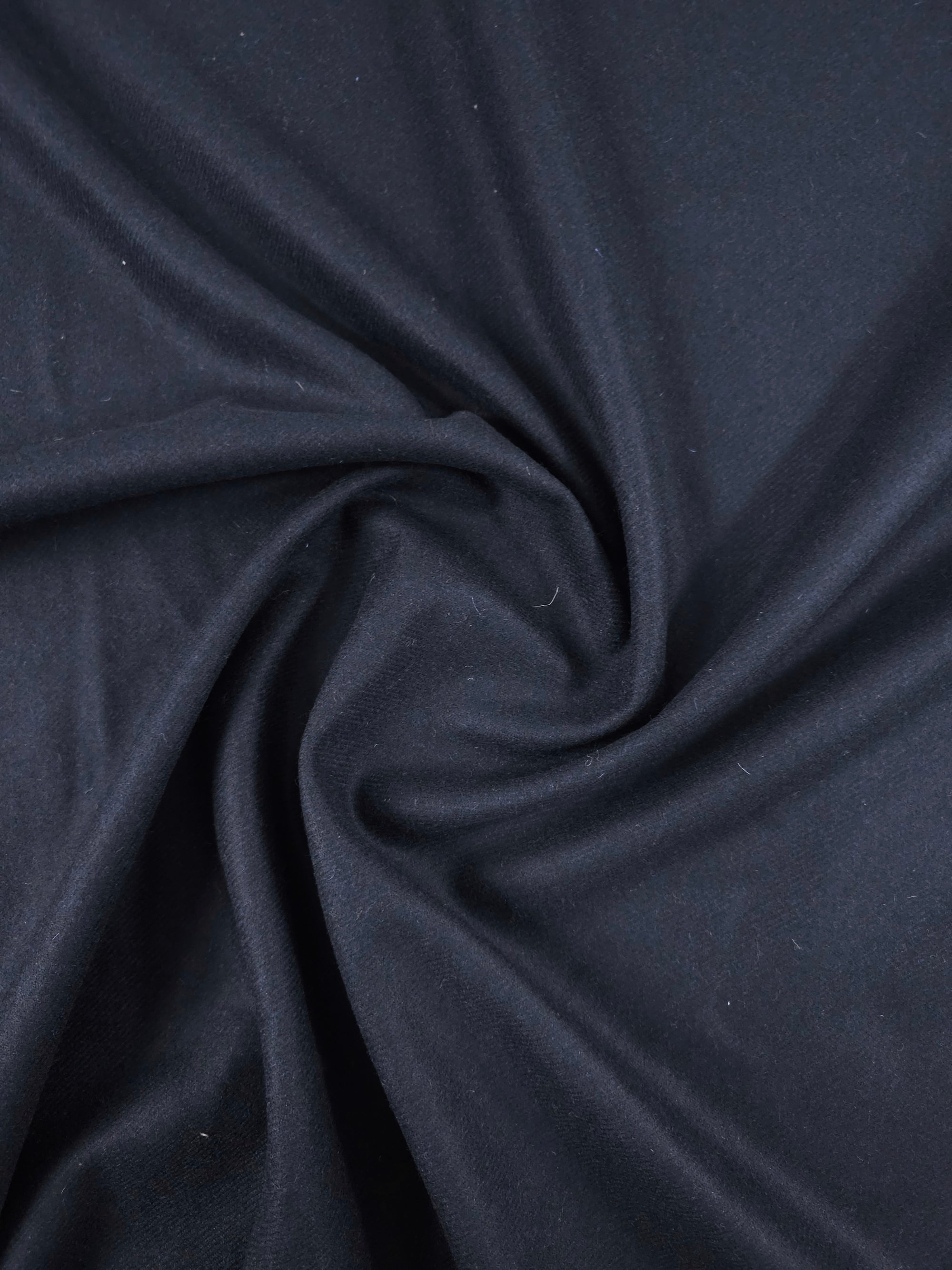 Navy/Black Twill Mediumweight Soft 100% Wool *ABRAHAM MOON*