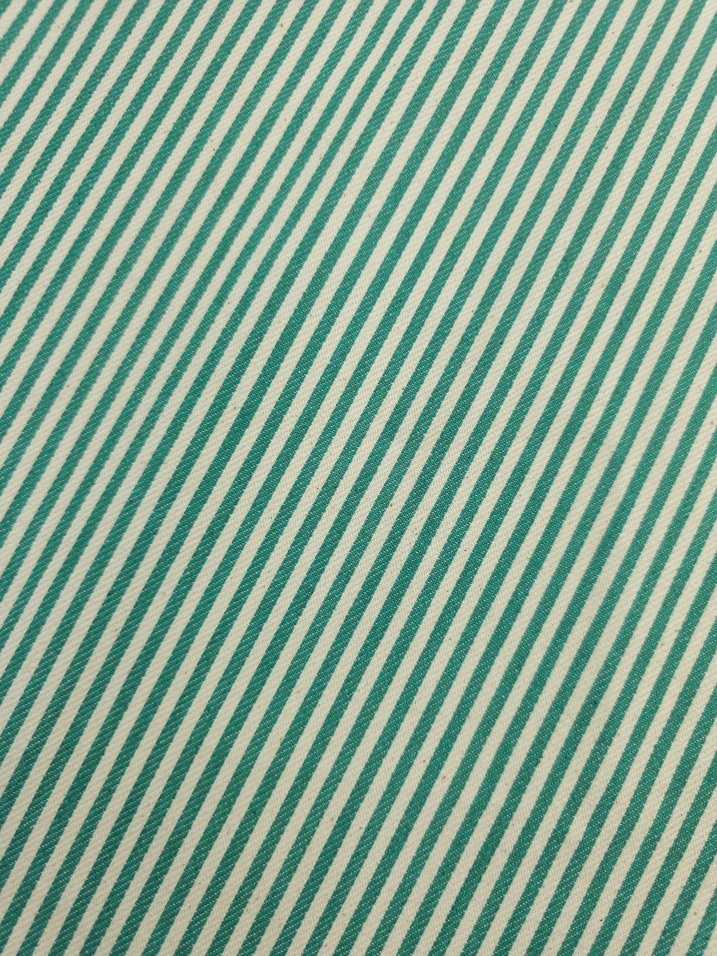 Minty Green/Ivory Stripe Denim