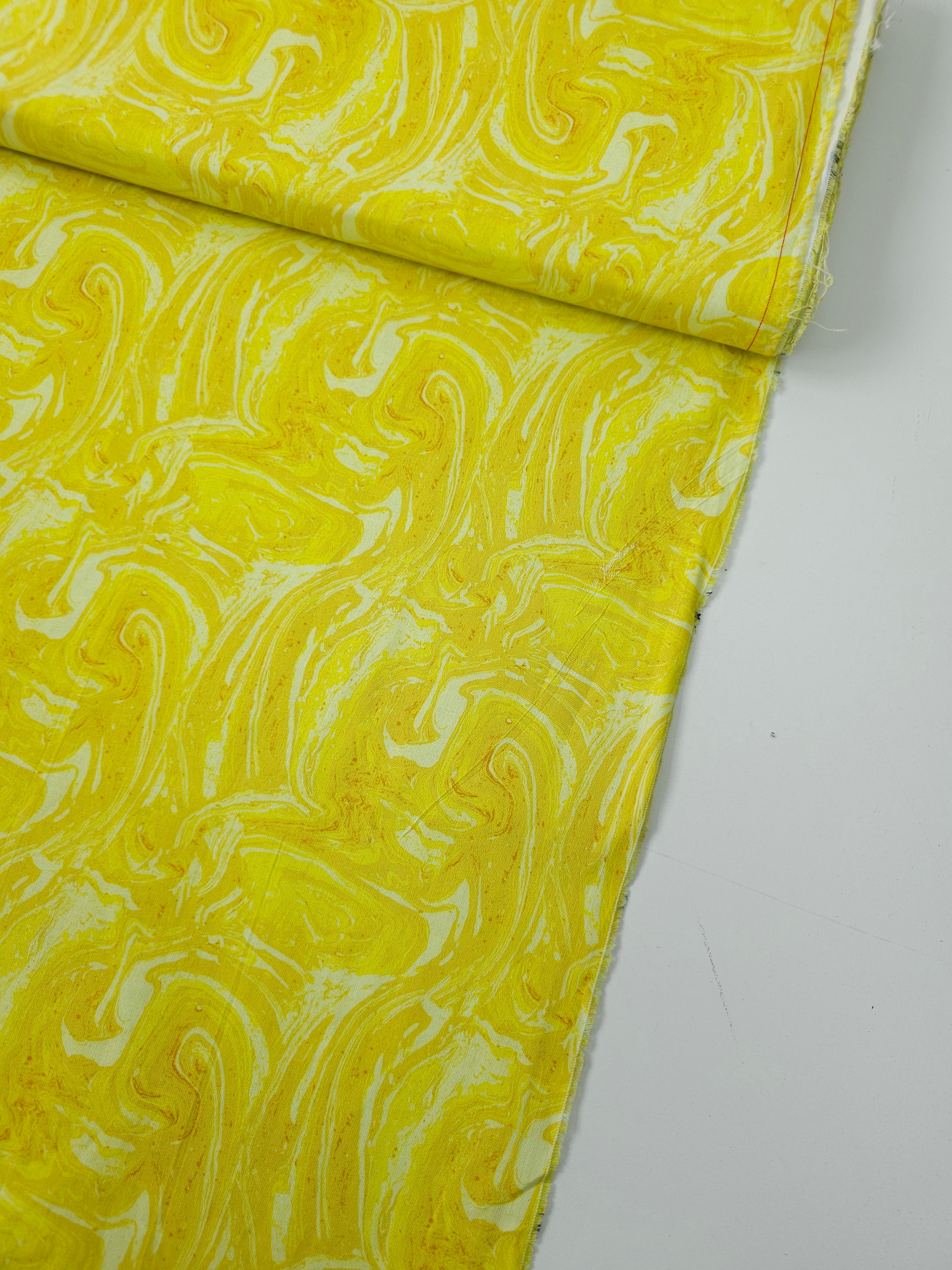 Yellow Marble 100% Cotton