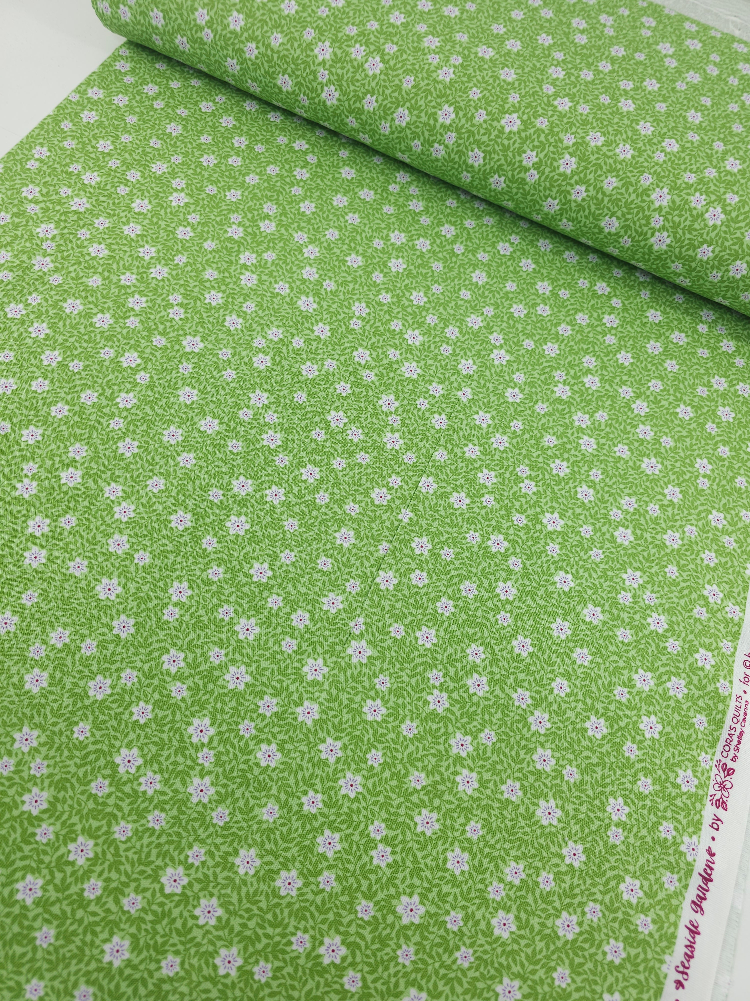 Light Green Floral Patch 100% Cotton - Benartex
