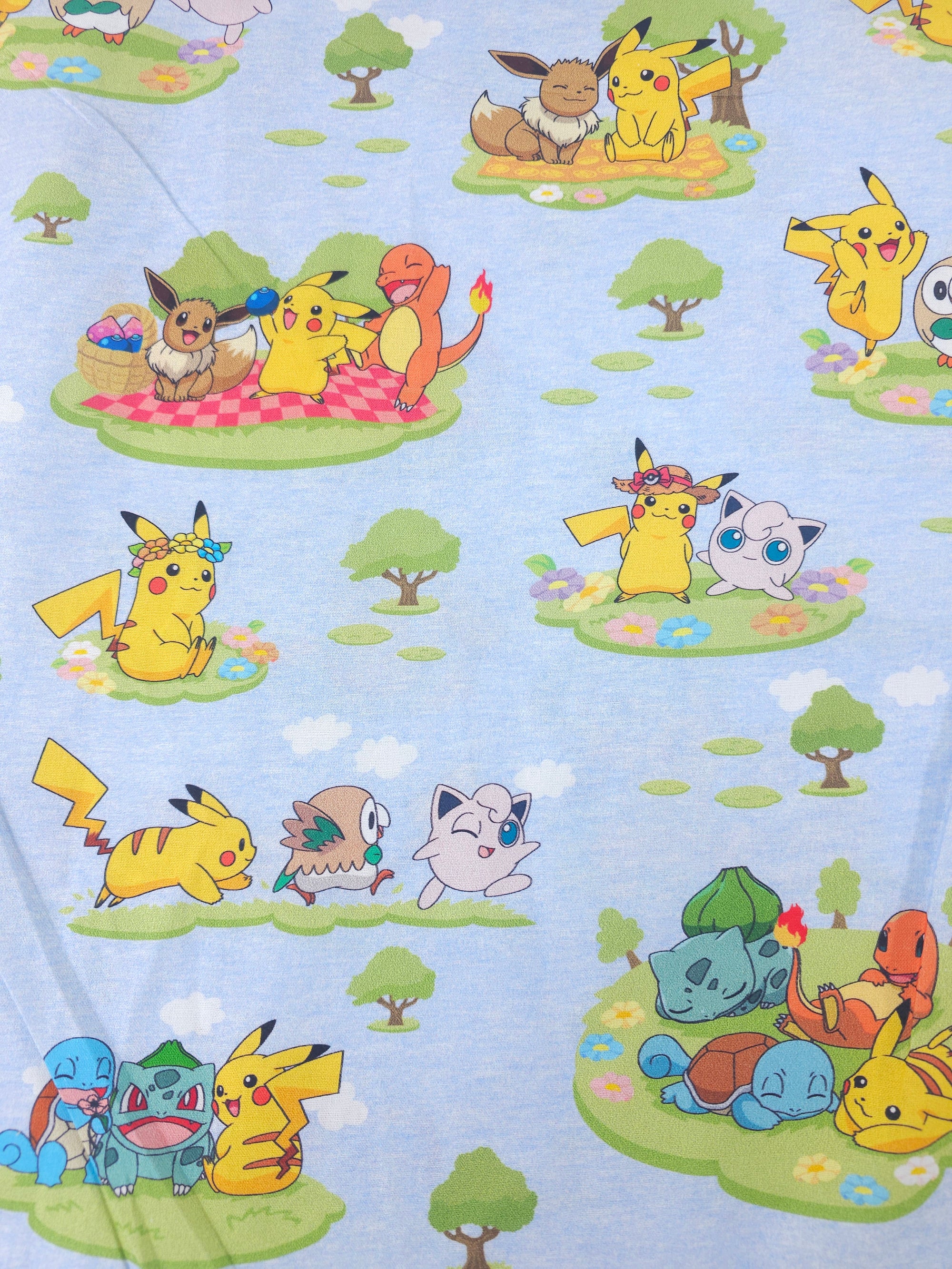 Pikachu And Friends 100% Cotton