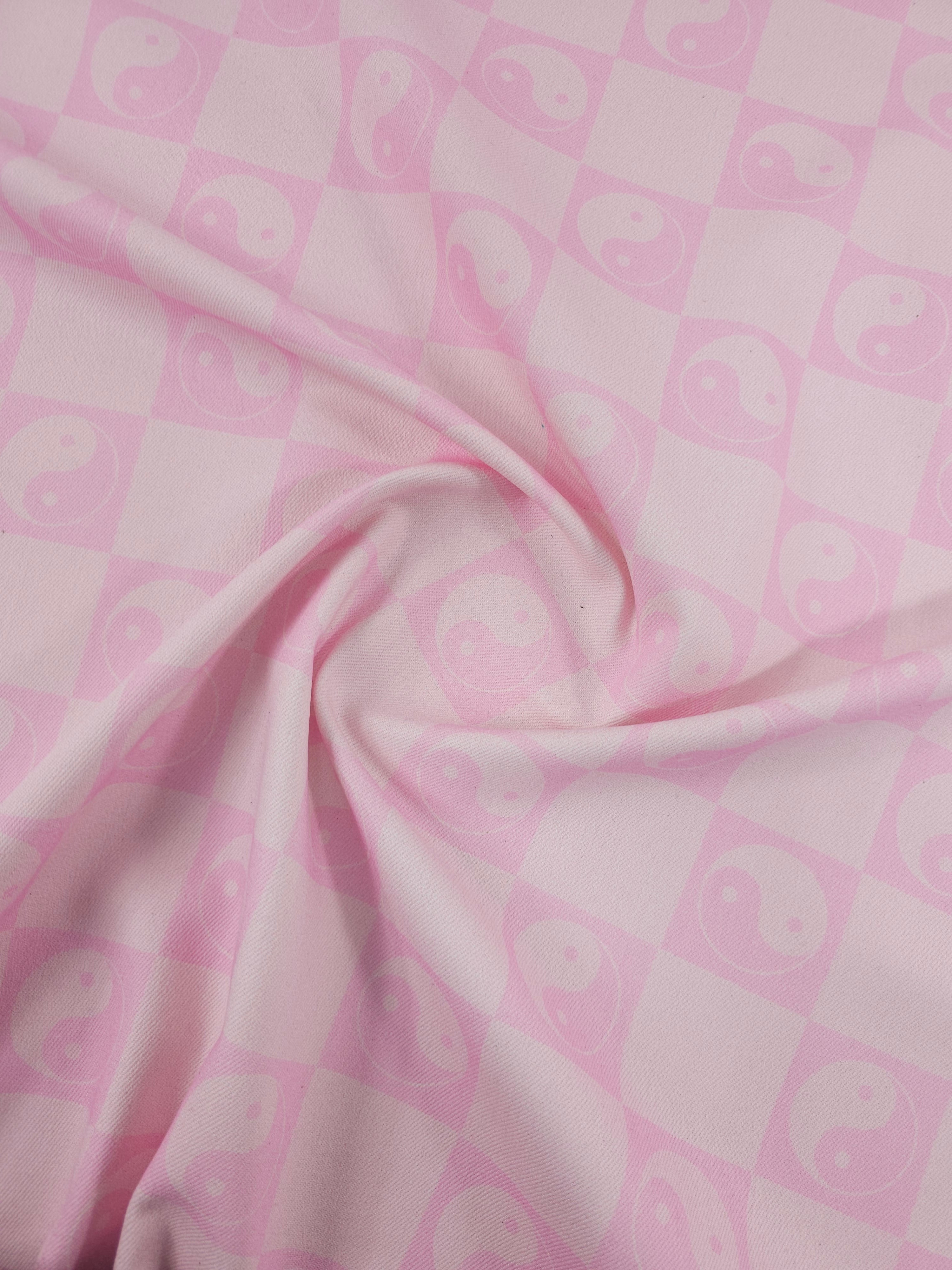 Pink Yin Yang Check Denim