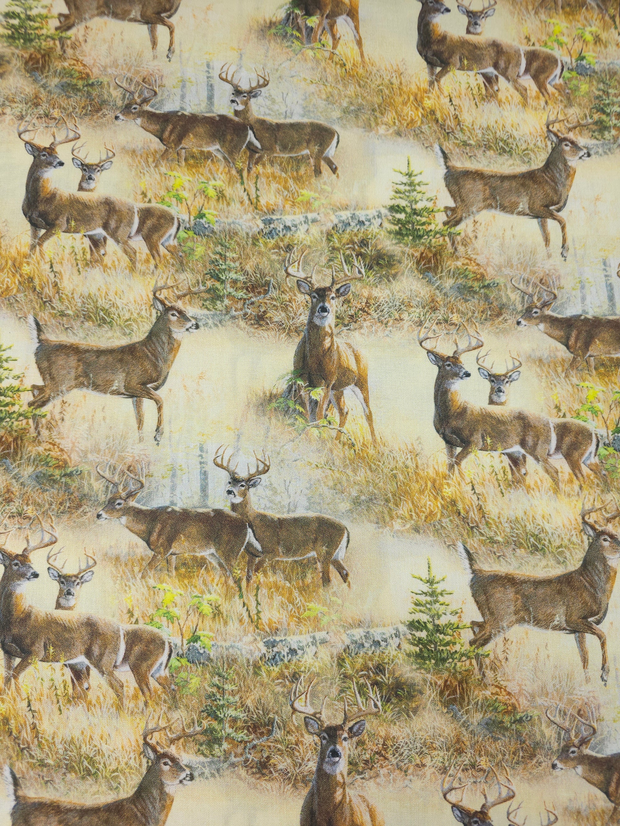 Reindeer Woodland 100% Cotton