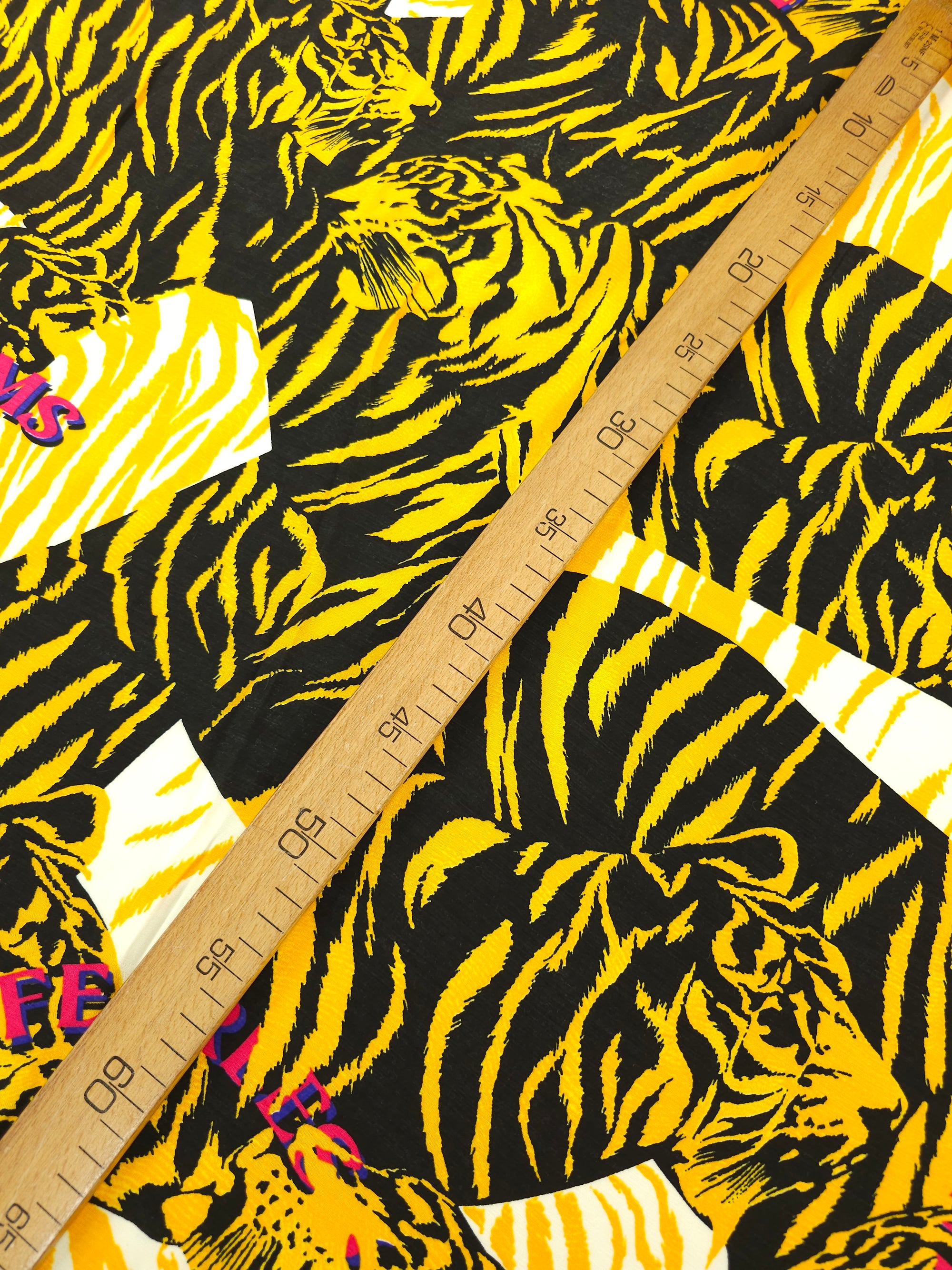Be Fearless Abstract Tiger Stripe Viscose Voile