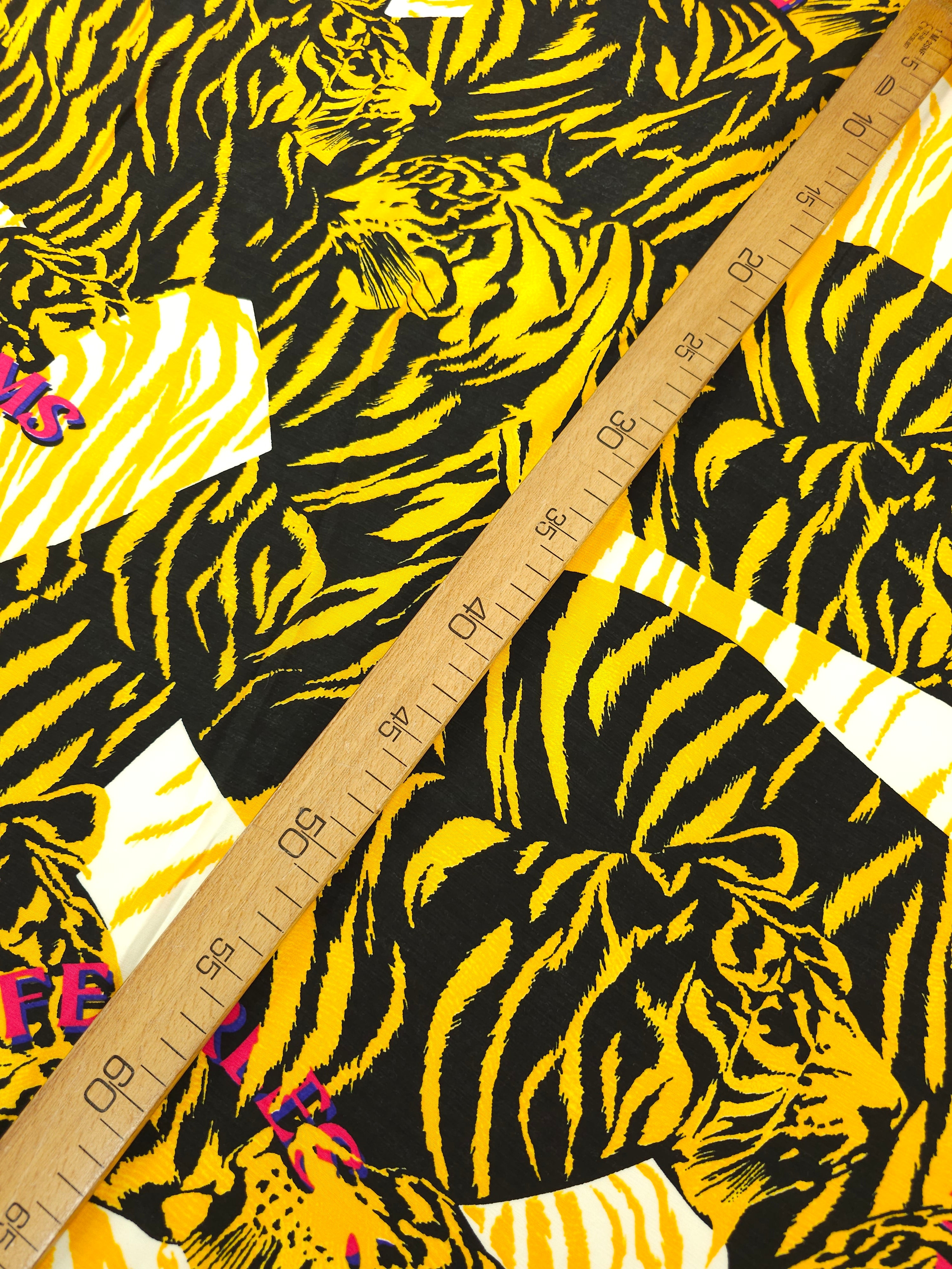 Be Fearless Abstract Tiger Stripe Viscose Voile