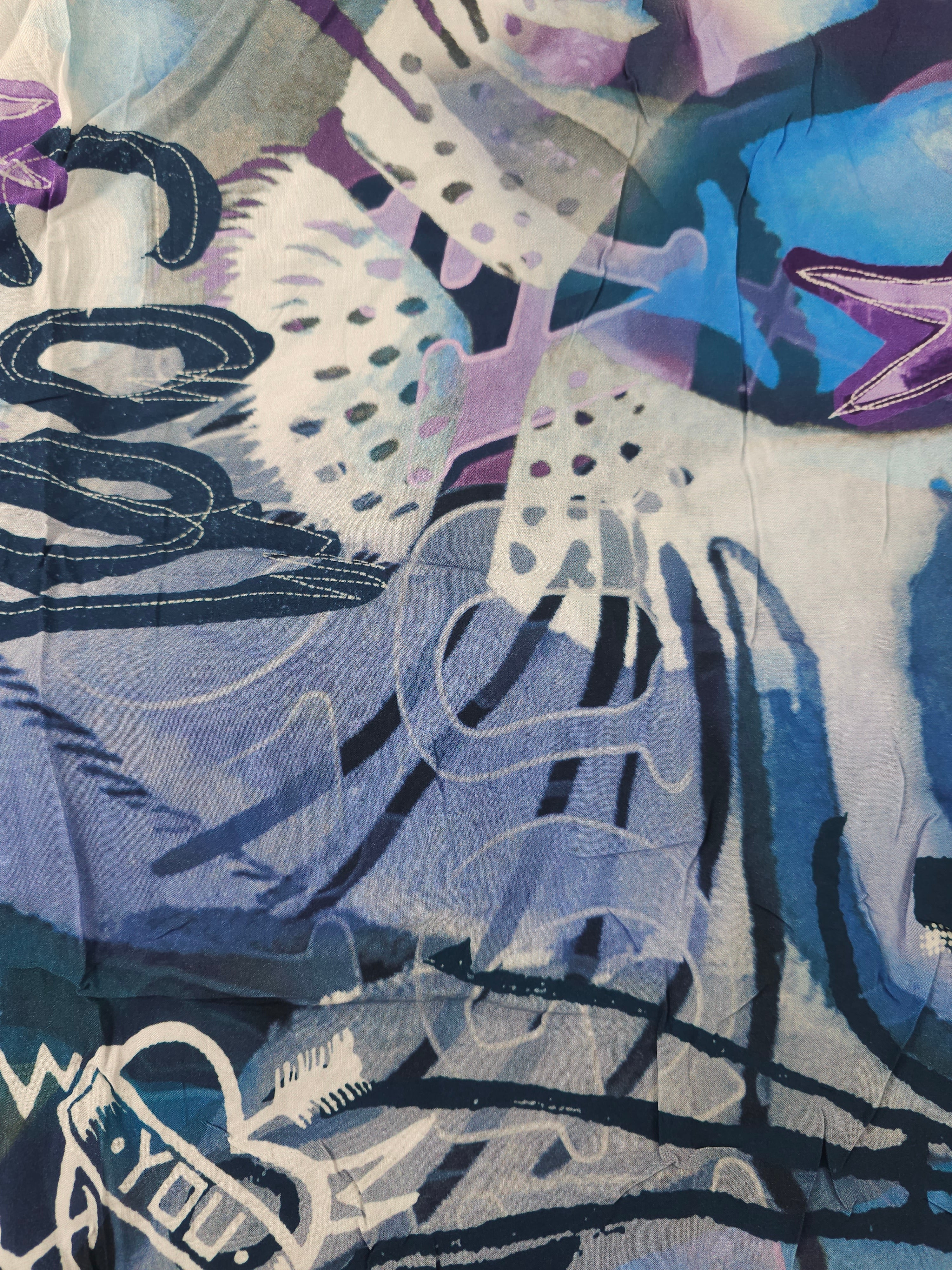 Pastel graffiti Viscose- 2.7m piece