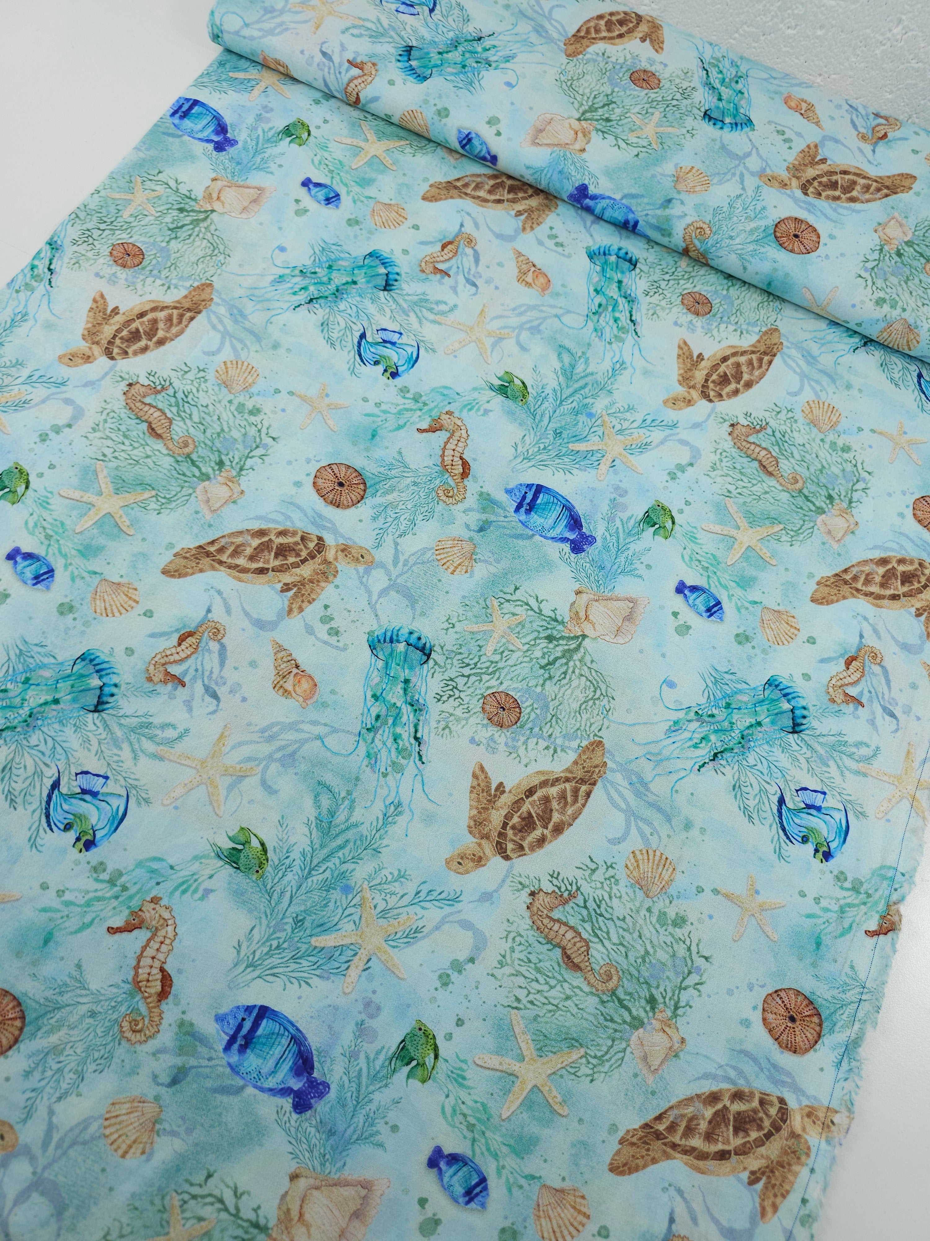 Sea Life Whisper 100% Cotton