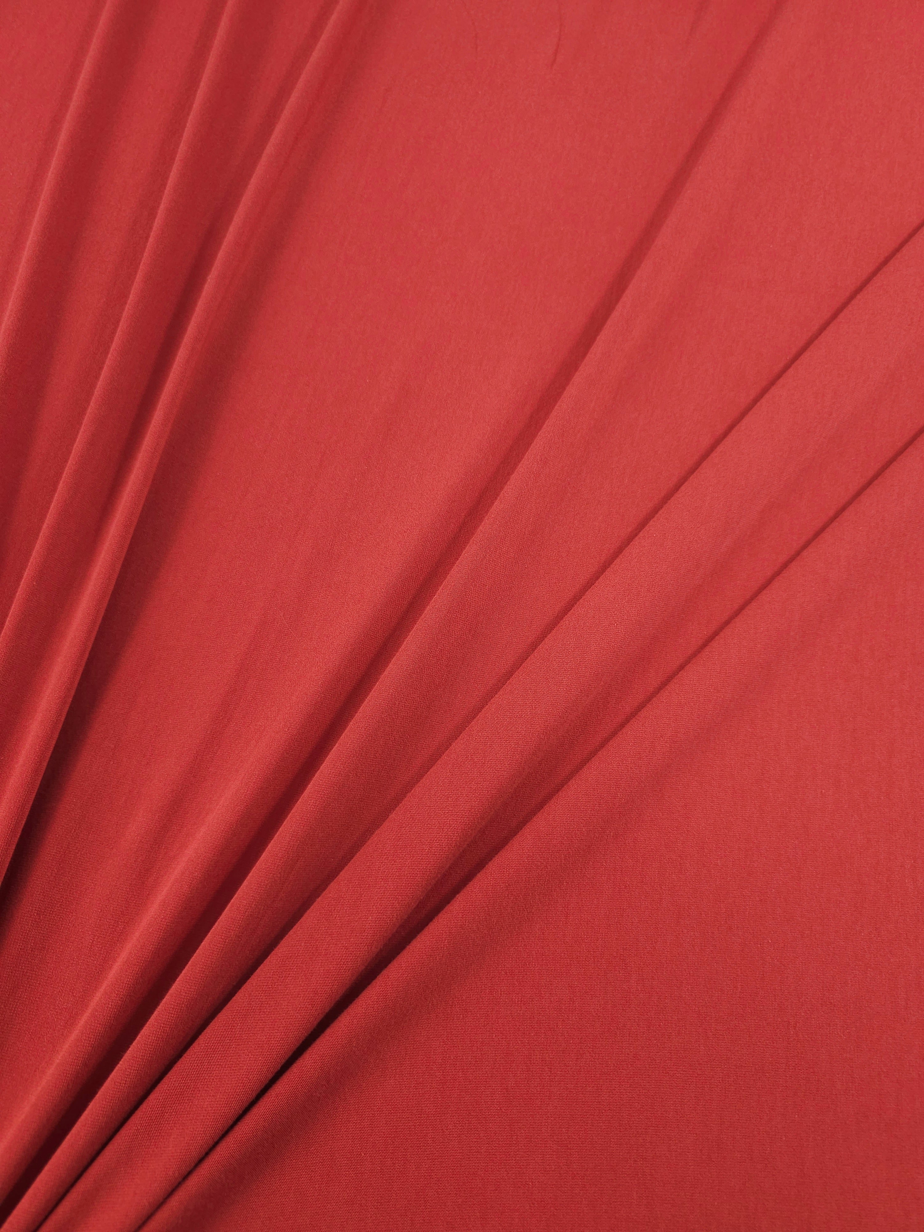 Brick Red Organic Bamboo Cotton Jersey