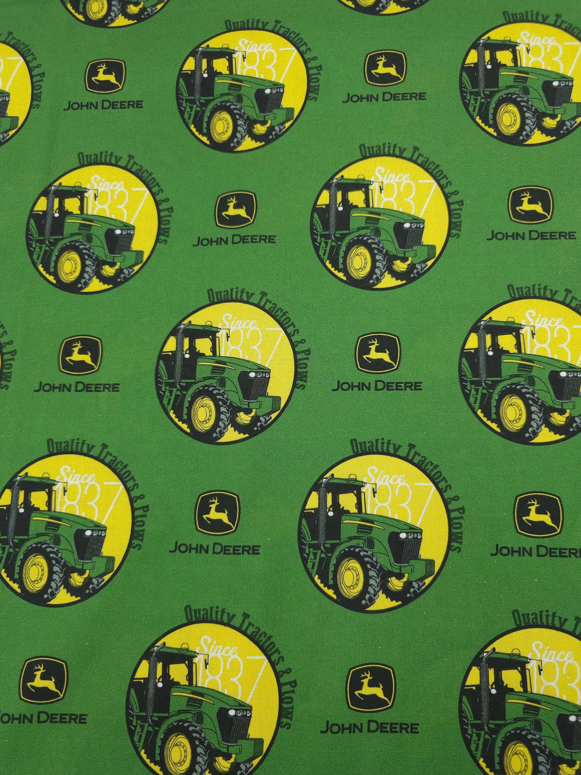 John Deere Tractor Icon 100% Cotton