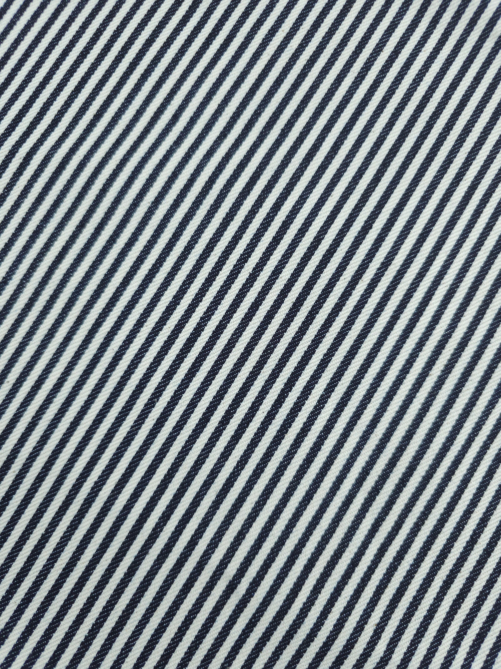 Navy/White Stripe Denim