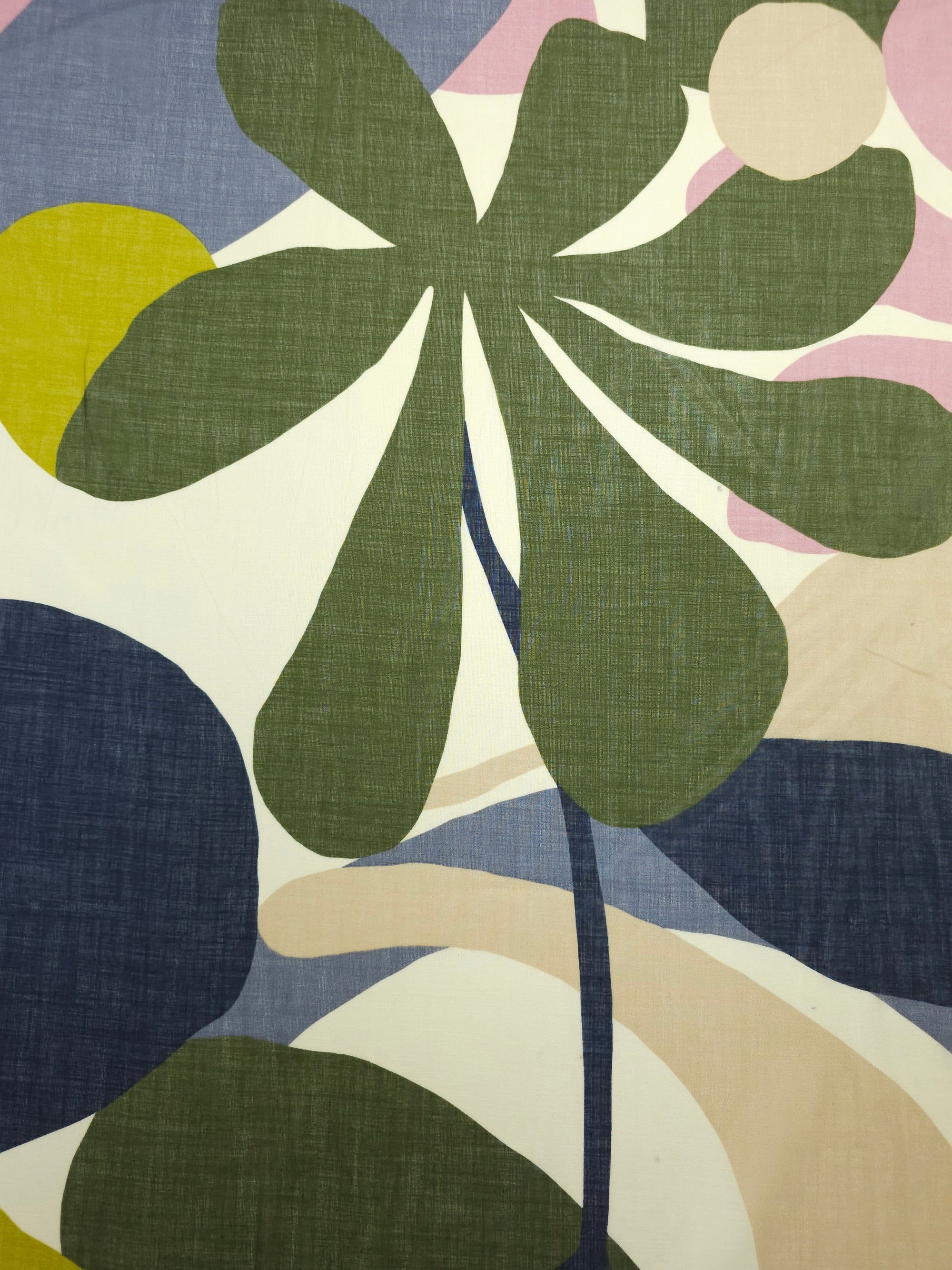 Geometric Palm Cotton Voile