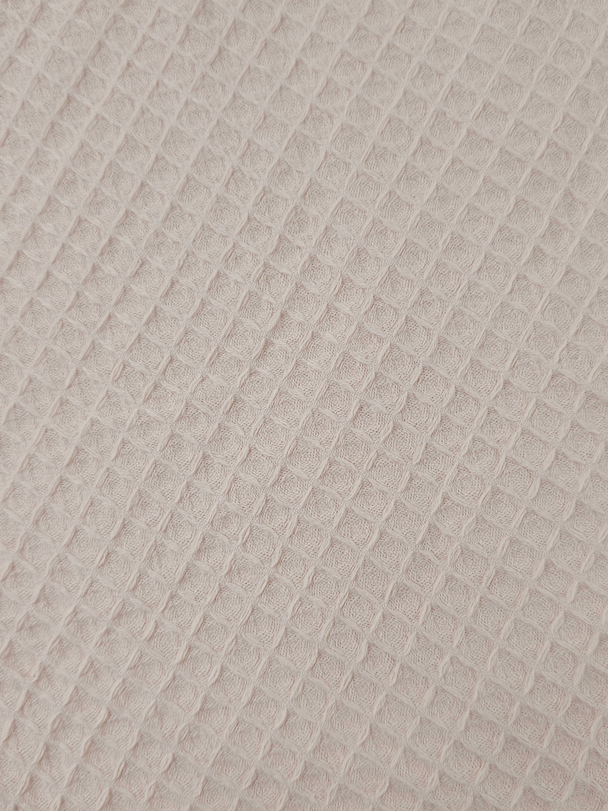 Pale Peach Waffle Cotton *EXTRA WIDE*