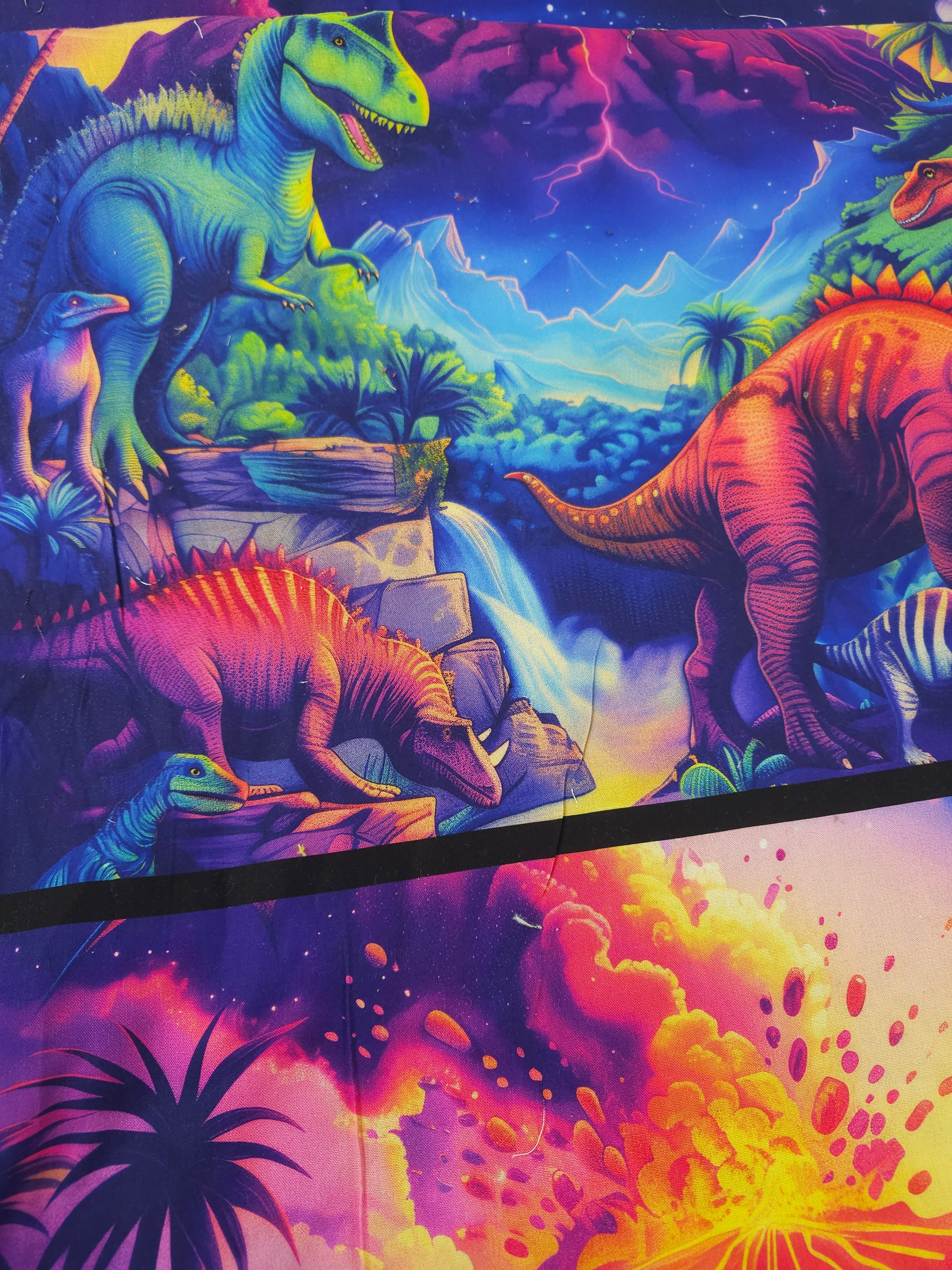 Rainbow dinosaur Cotton- 2.2m piece